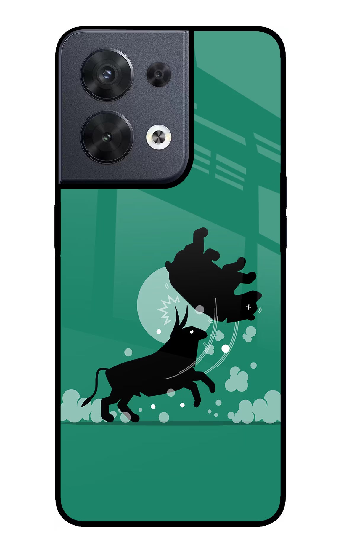 Bull Conqueror Oppo Reno8 Glass Case - Bull Conqueror Oppo Reno8 Glass Case Bull Conqueror Oppo Reno8 Glass Case