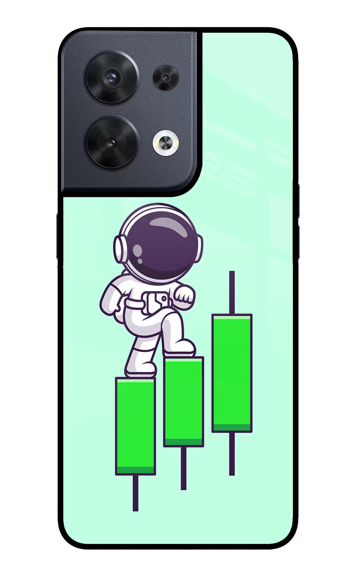 Astronaut Trader Oppo Reno8 Glass Case - Astronaut Trader Oppo Reno8 Glass Case Astronaut Trader Oppo Reno8 Glass Case