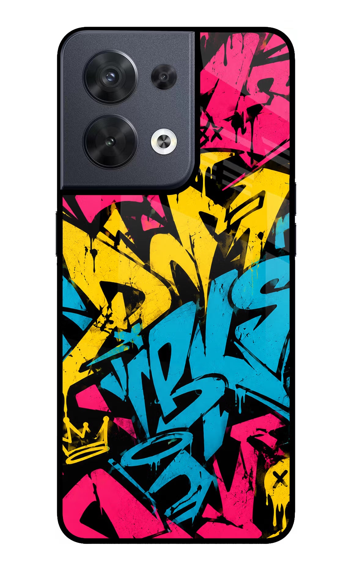 Graffiti Vibe Oppo Reno8 Glass Case - Graffiti Vibe Oppo Reno8 Glass Case Graffiti Vibe Oppo Reno8 Glass Case