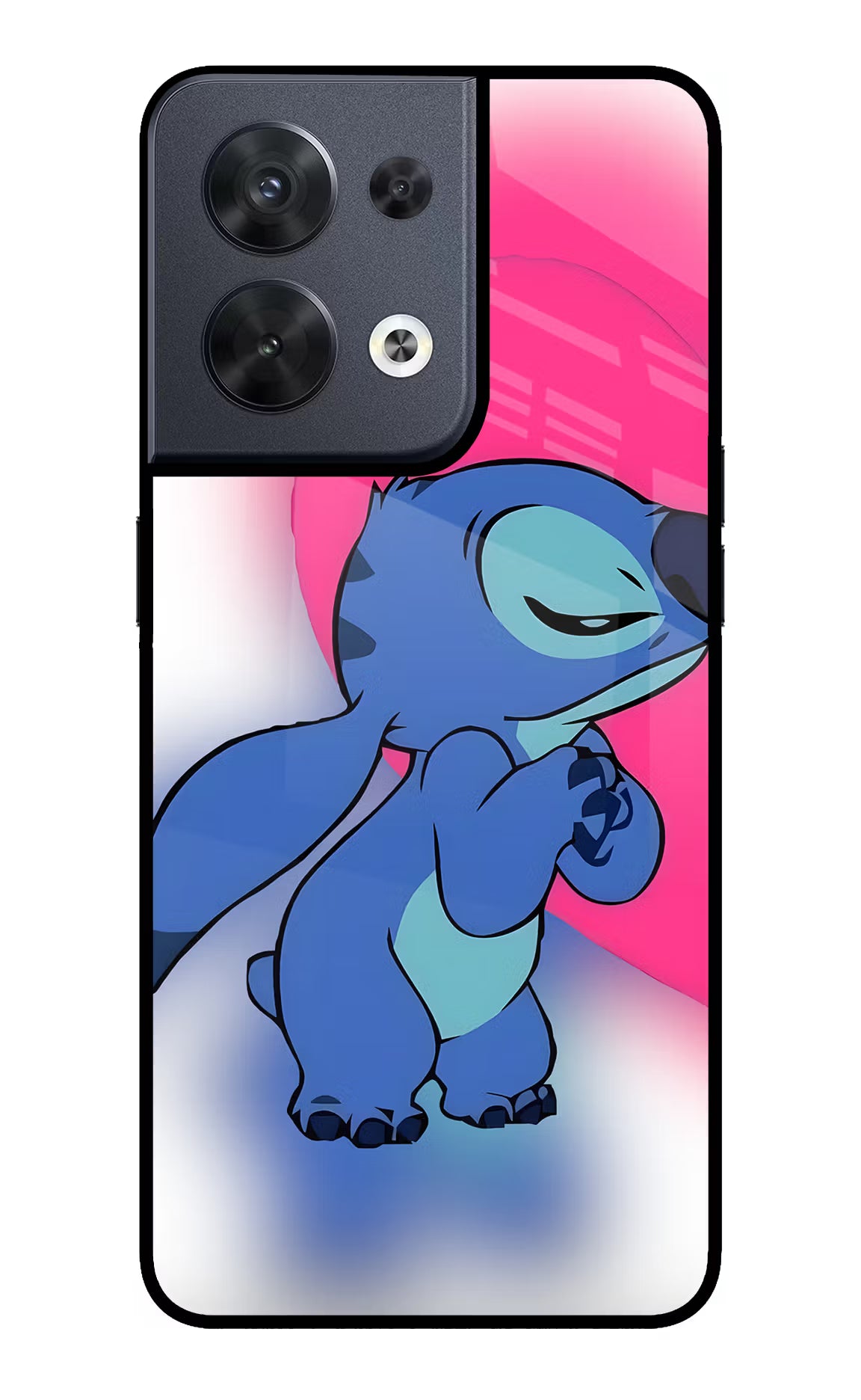 Stitch Hug Oppo Reno8 Glass Case - Stitch Hug Oppo Reno8 Glass Case Stitch Hug Oppo Reno8 Glass Case