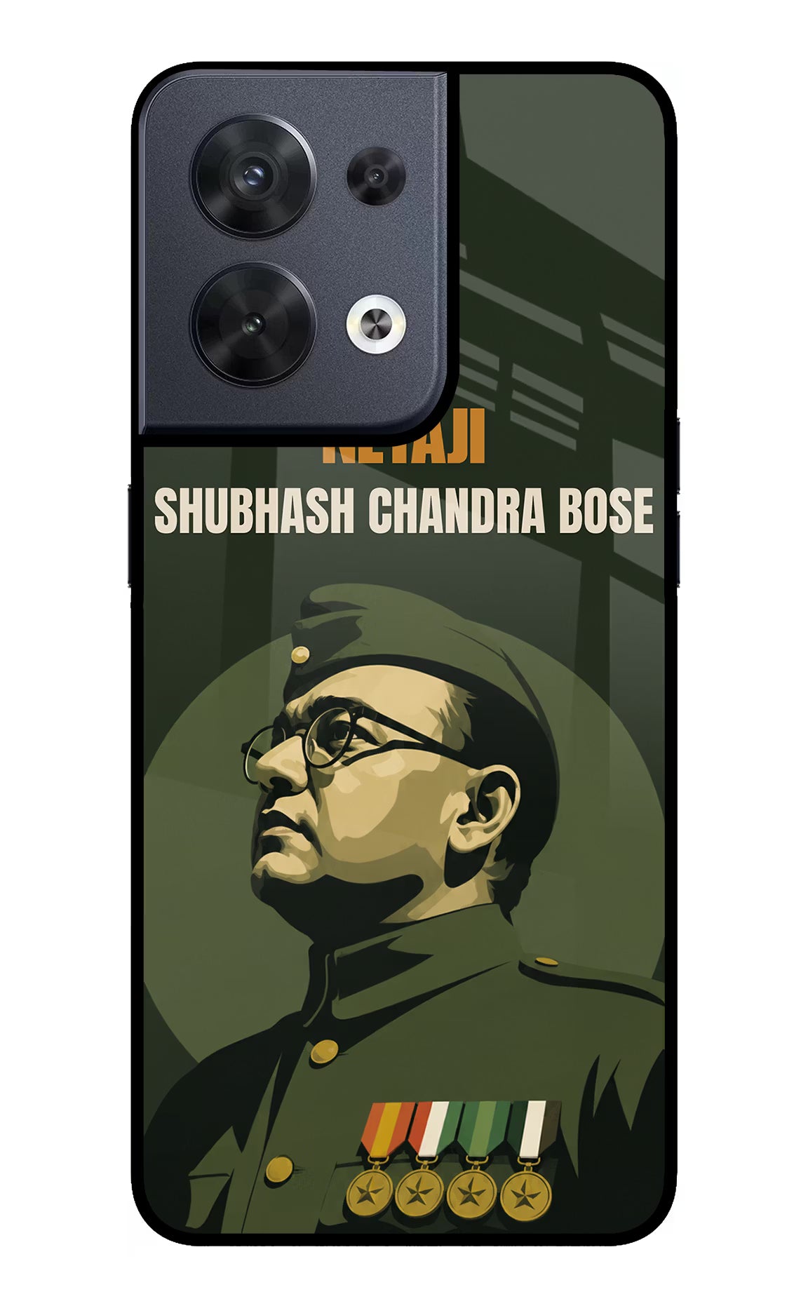 Netaji Legacy Oppo Reno8 Glass Case - Netaji Legacy Oppo Reno8 Glass Case Netaji Legacy Oppo Reno8 Glass Case