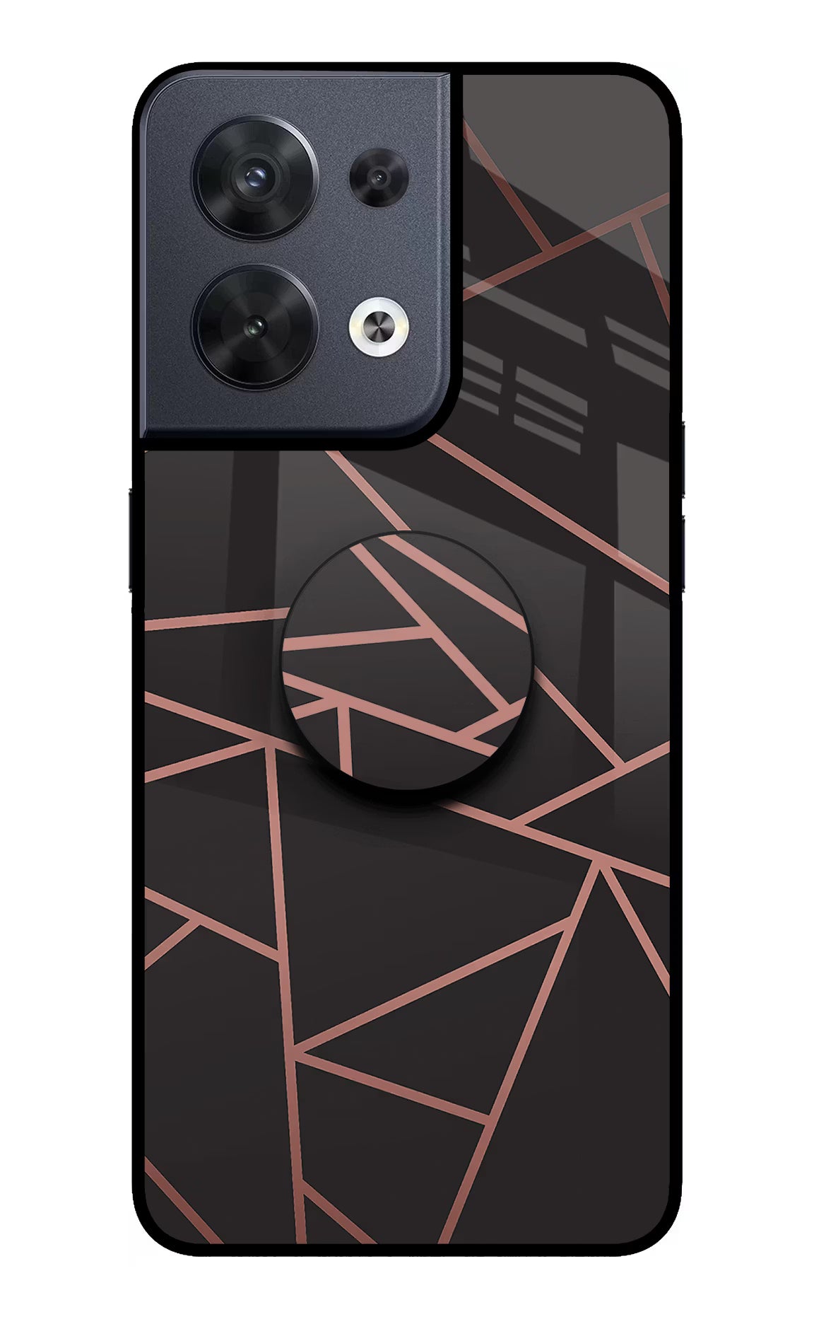 Geometric Pattern Oppo Reno8 Glass Case