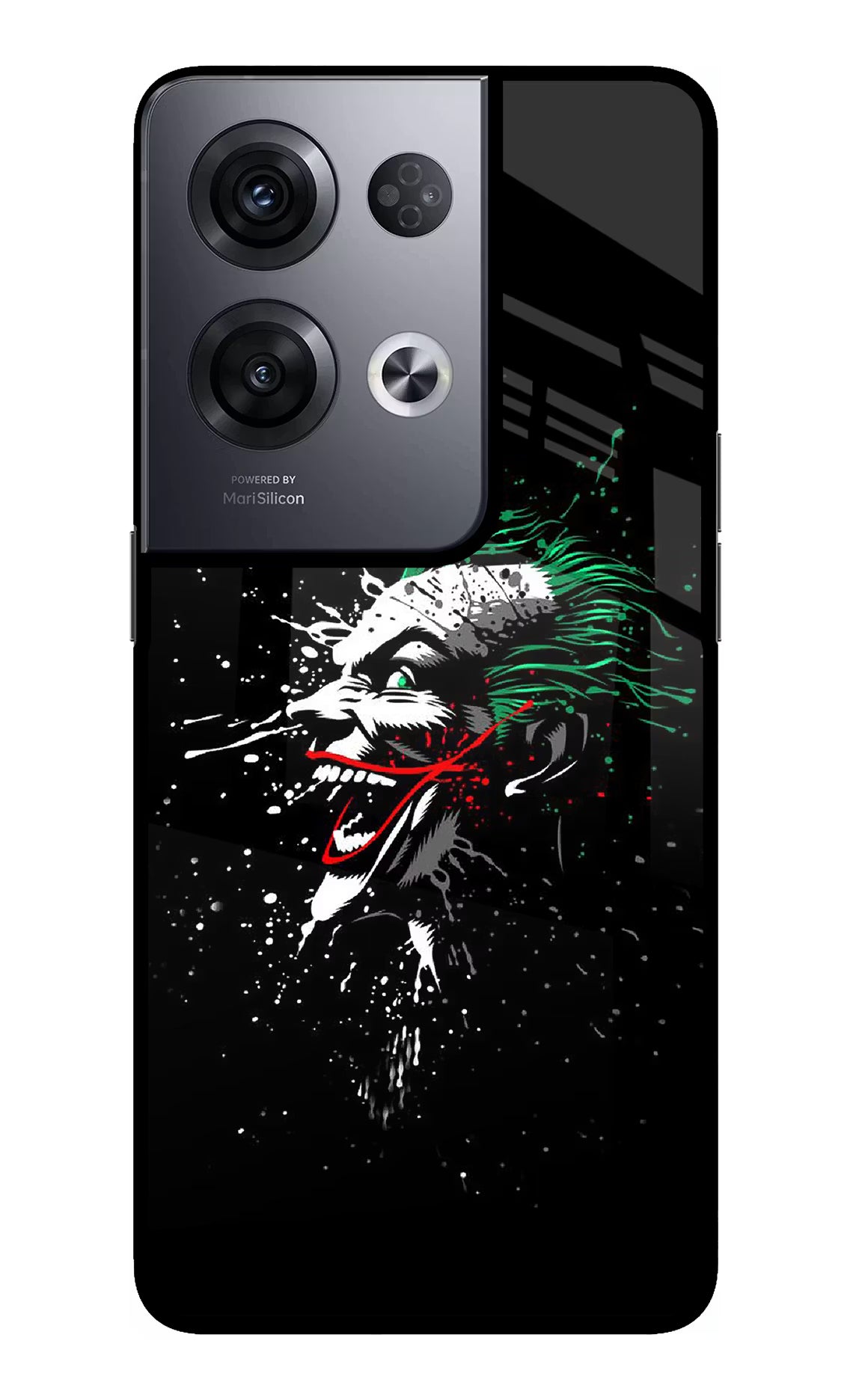 Joker Oppo Reno8 Pro Back Cover - Joker Oppo Reno8 Pro Glass Case Back Cover by Casekaro Joker Oppo Reno8 Pro Glass Case Back Cover by Casekaro
