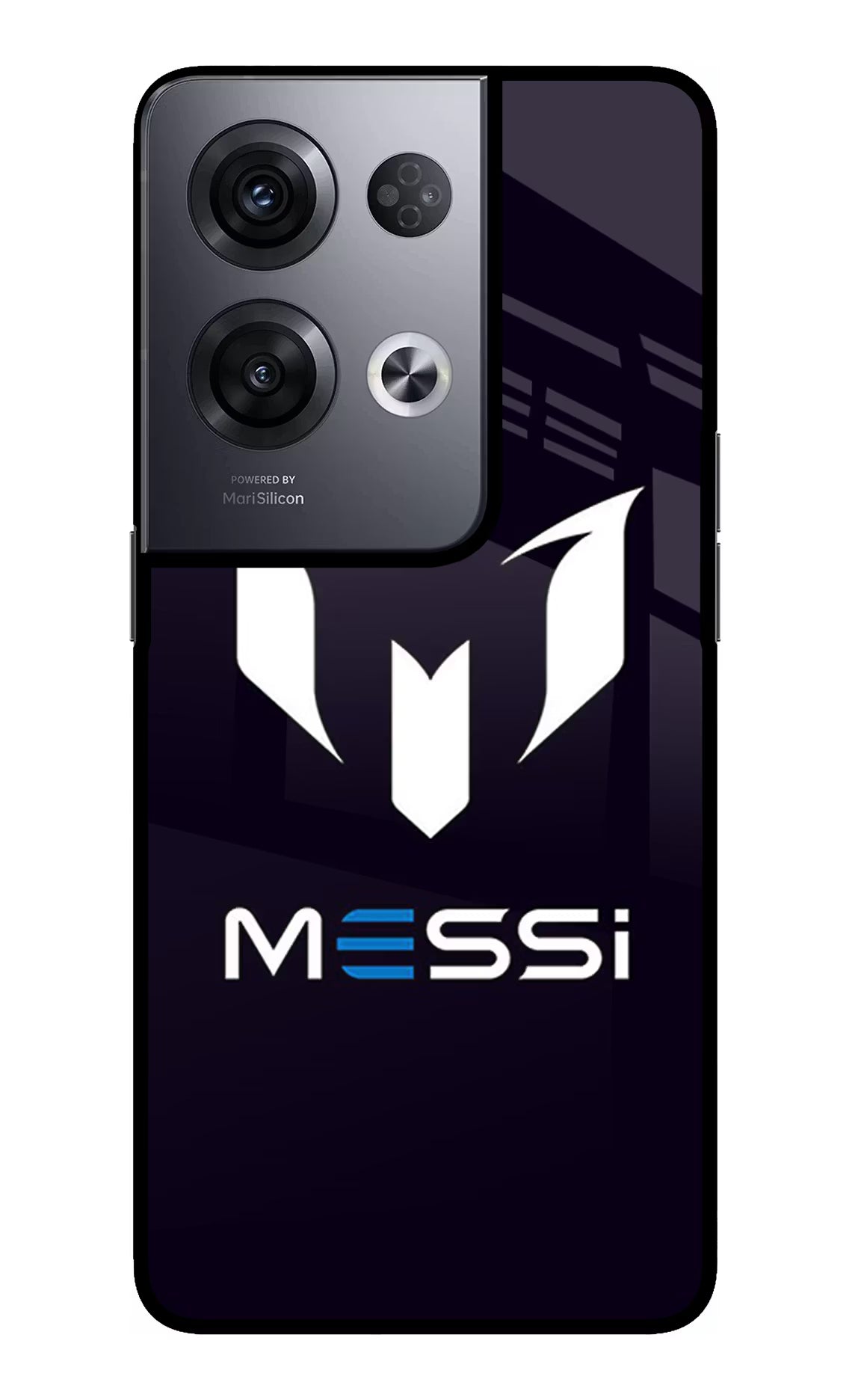 Messi Logo Oppo Reno8 Pro Back Cover - Messi Logo Oppo Reno8 Pro Glass Case Back Cover by Casekaro Messi Logo Oppo Reno8 Pro Glass Case Back Cover by Casekaro