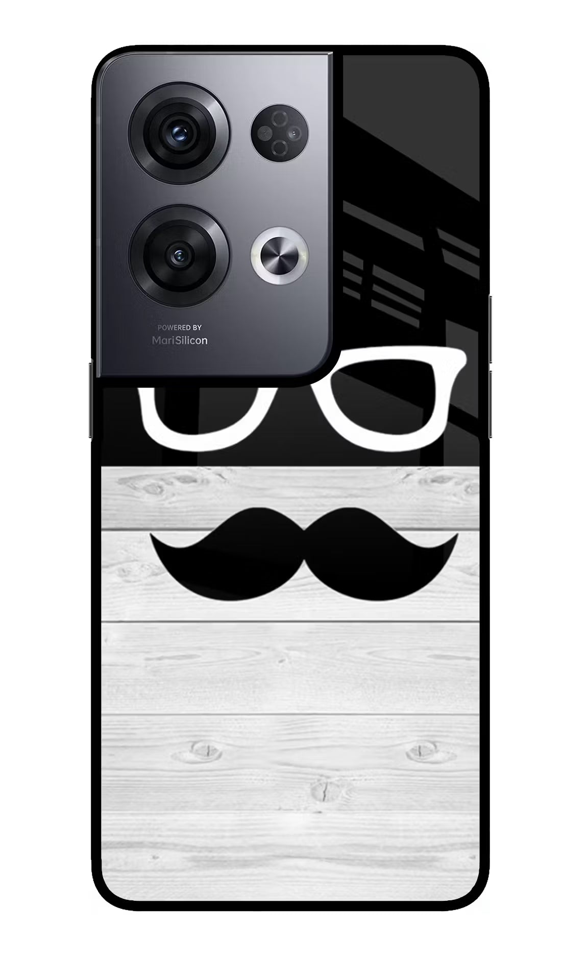 Mustache Oppo Reno8 Pro Back Cover - Mustache Oppo Reno8 Pro Glass Case Back Cover by Casekaro Mustache Oppo Reno8 Pro Glass Case Back Cover by Casekaro