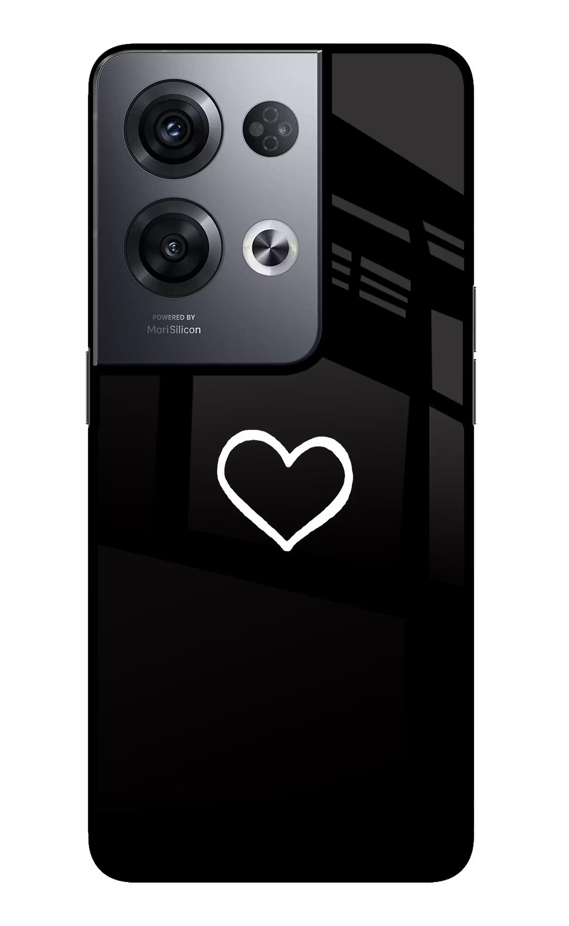 Heart Oppo Reno8 Pro Back Cover - Heart Oppo Reno8 Pro Glass Case Back Cover by Casekaro Heart Oppo Reno8 Pro Glass Case Back Cover by Casekaro