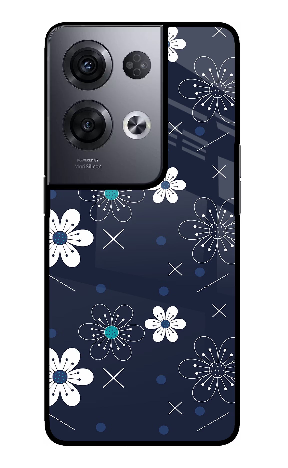 Flowers Oppo Reno8 Pro Back Cover - Flowers Oppo Reno8 Pro Glass Case Back Cover by Casekaro Flowers Oppo Reno8 Pro Glass Case Back Cover by Casekaro