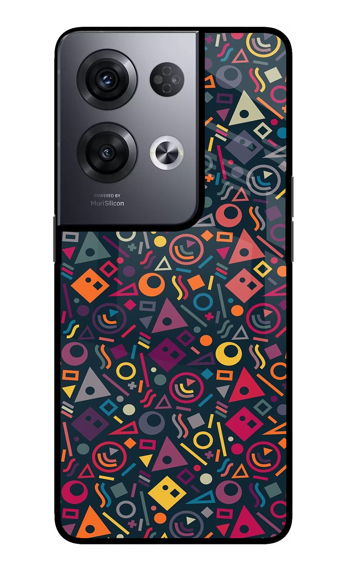 Geometric Abstract Oppo Reno8 Pro Back Cover - Geometric Abstract Oppo Reno8 Pro Glass Case Back Cover by Casekaro Geometric Abstract Oppo Reno8 Pro Glass Case Back Cover by Casekaro