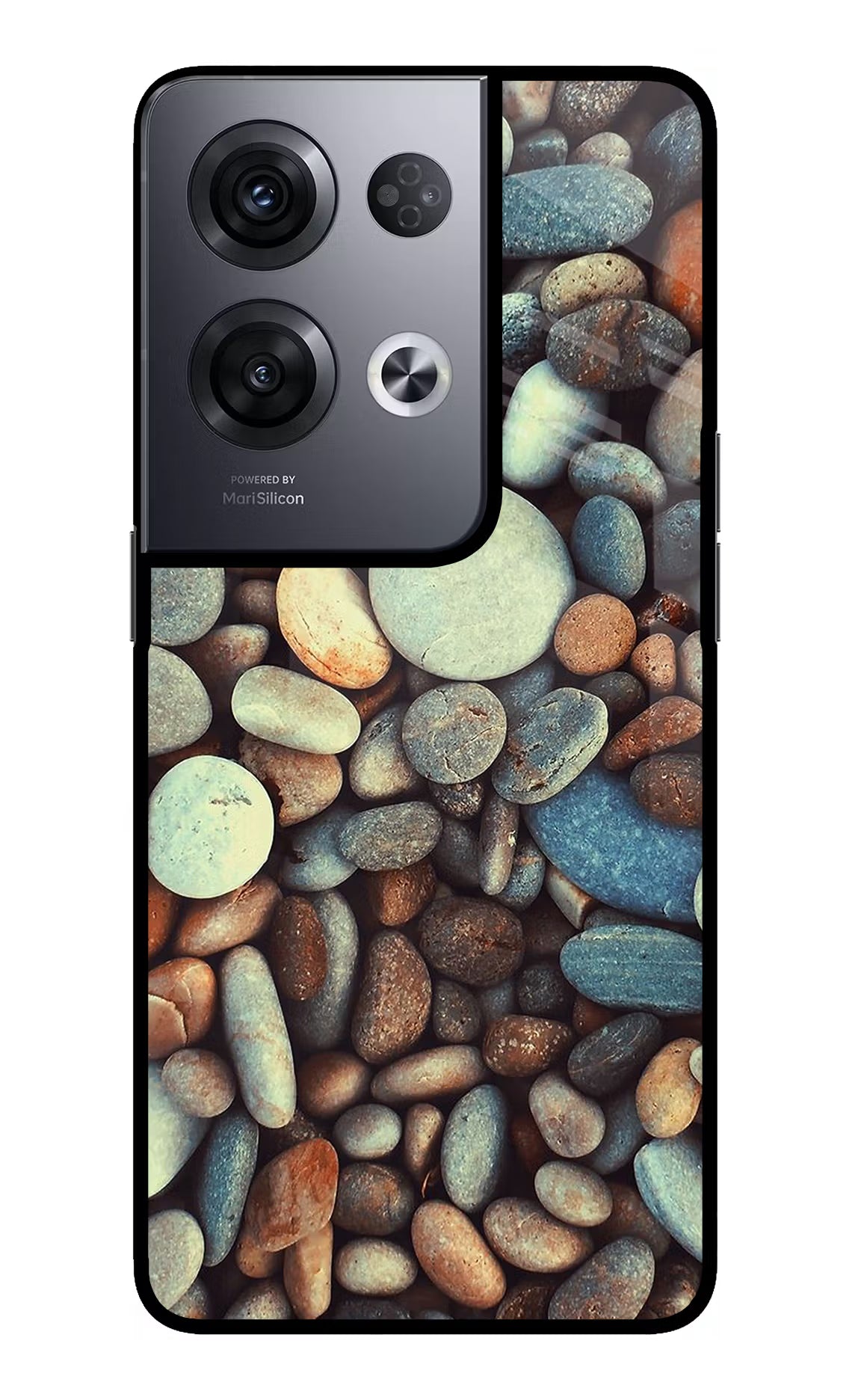 Pebble Oppo Reno8 Pro Back Cover - Pebble Oppo Reno8 Pro Glass Case Back Cover by Casekaro Pebble Oppo Reno8 Pro Glass Case Back Cover by Casekaro