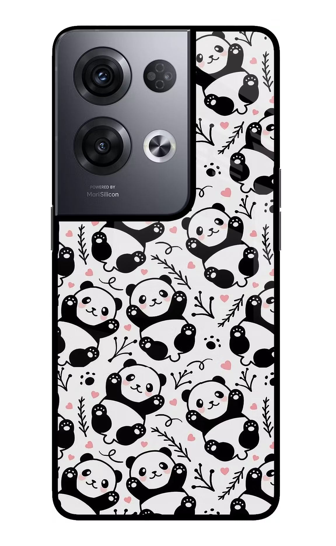 Cute Panda Oppo Reno8 Pro Back Cover - Cute Panda Oppo Reno8 Pro Glass Case Back Cover by Casekaro Cute Panda Oppo Reno8 Pro Glass Case Back Cover by Casekaro
