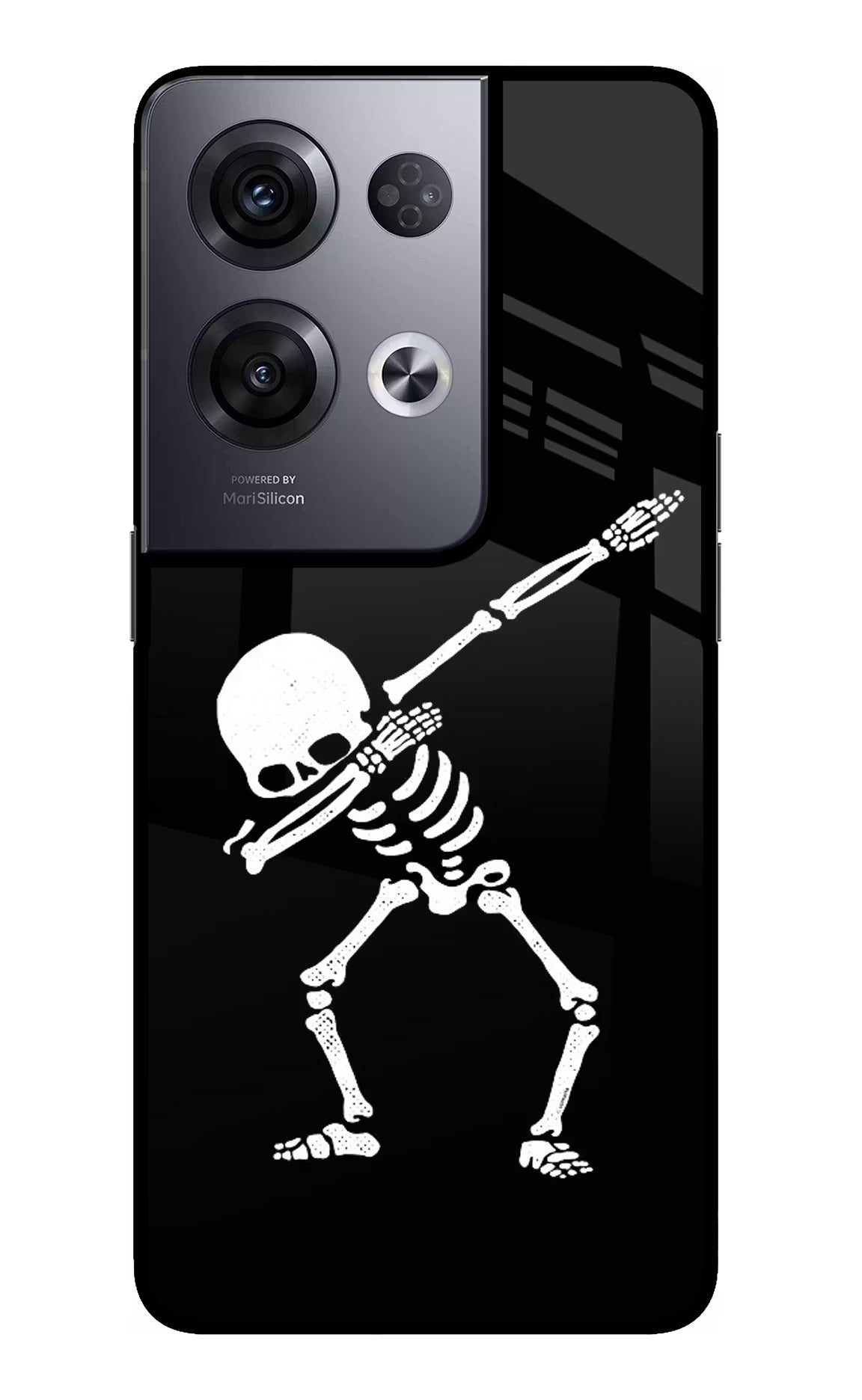 Dabbing Skeleton Art Oppo Reno8 Pro Back Cover - Dabbing Skeleton Art Oppo Reno8 Pro Glass Case Back Cover by Casekaro Dabbing Skeleton Art Oppo Reno8 Pro Glass Case Back Cover by Casekaro