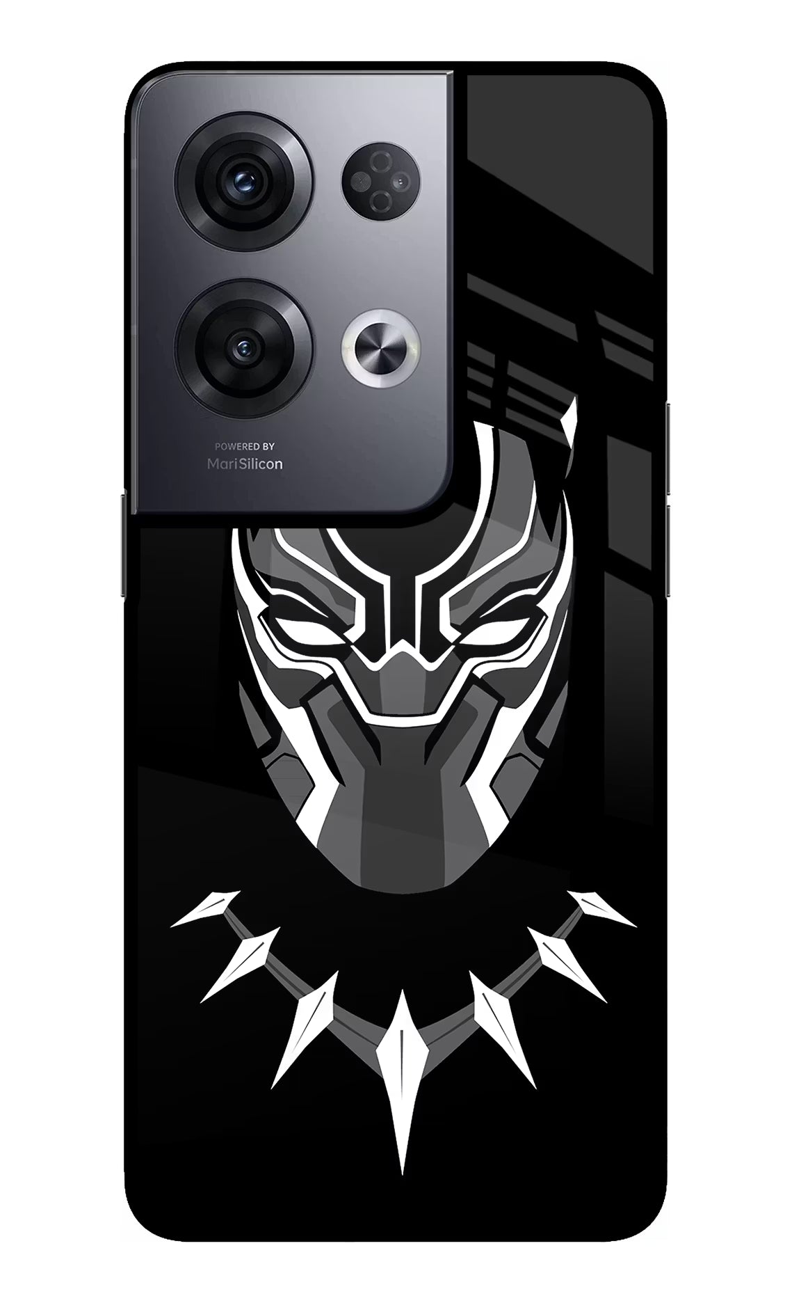 Black Panther Oppo Reno8 Pro Back Cover - Black Panther Oppo Reno8 Pro Glass Case Back Cover by Casekaro Black Panther Oppo Reno8 Pro Glass Case Back Cover by Casekaro