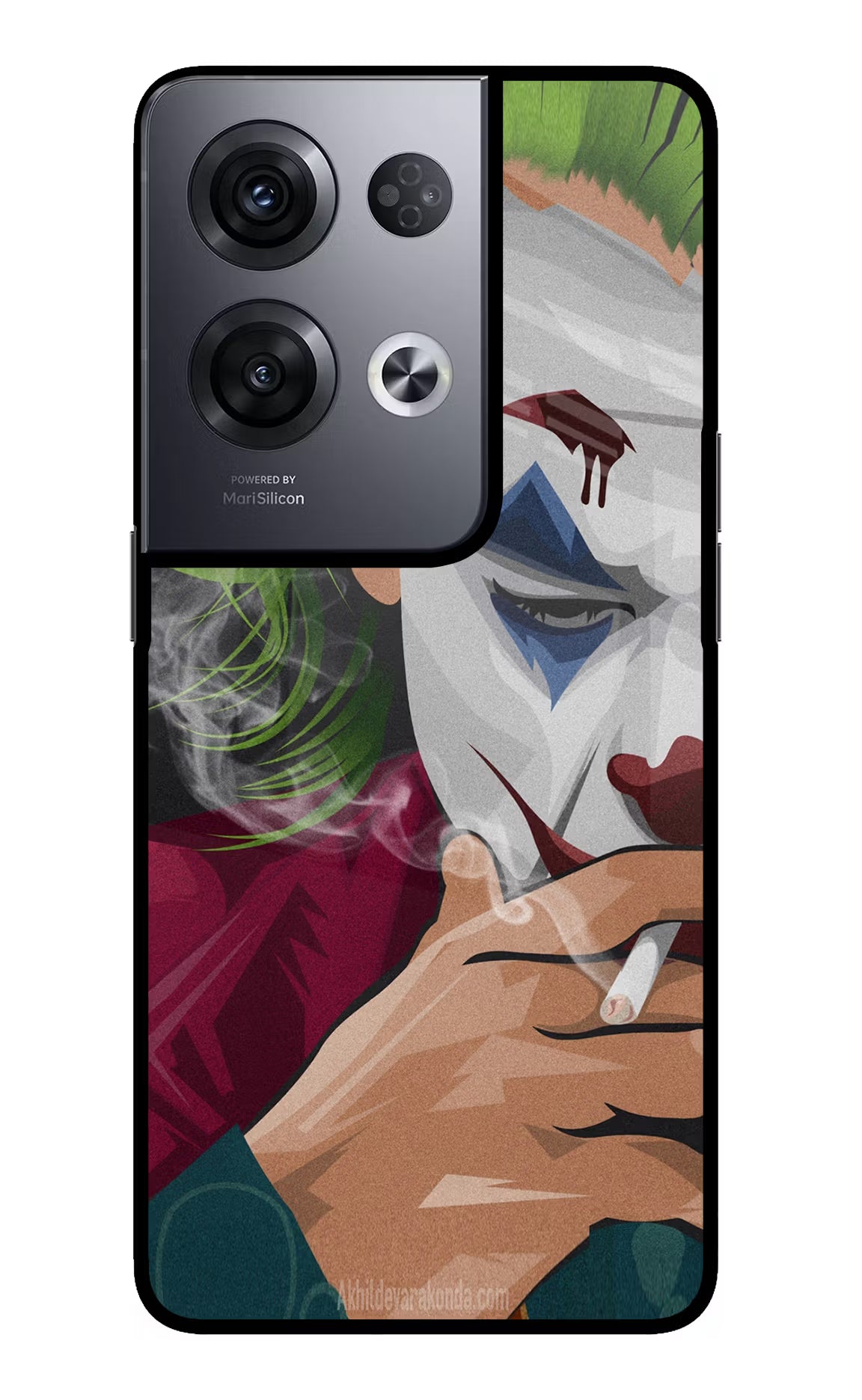 Joker Smoking Oppo Reno8 Pro Glass Case - Joker Smoking Oppo Reno8 Pro Glass Case Joker Smoking Oppo Reno8 Pro Glass Case