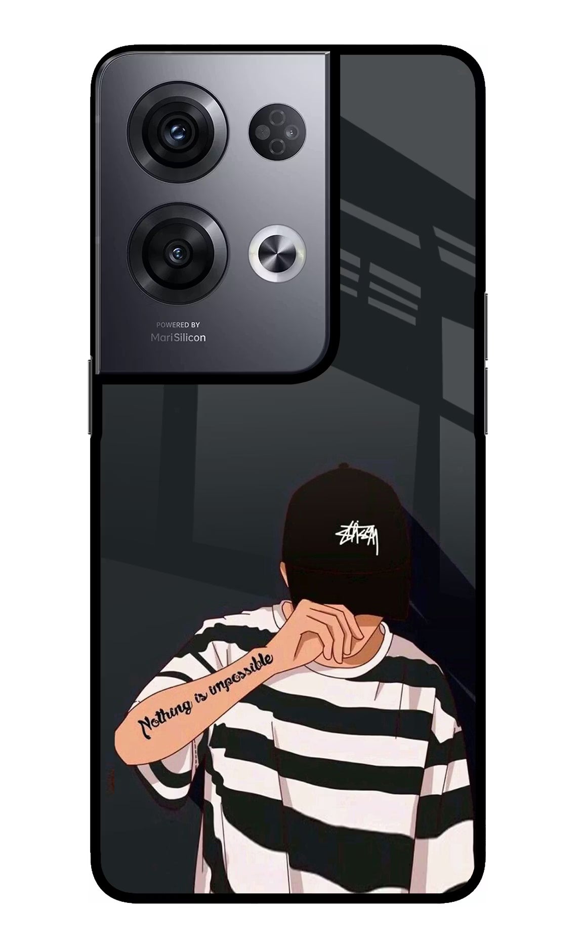 Aesthetic Boy Oppo Reno8 Pro Back Cover - Aesthetic Boy Oppo Reno8 Pro Glass Case Back Cover by Casekaro Aesthetic Boy Oppo Reno8 Pro Glass Case Back Cover by Casekaro