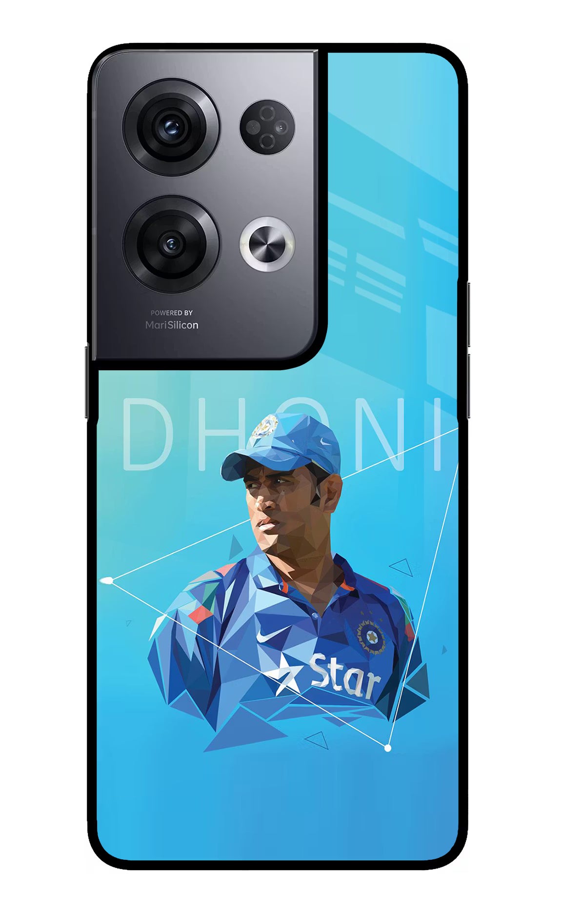 Dhoni Artwork Oppo Reno8 Pro Back Cover - Dhoni Artwork Oppo Reno8 Pro Glass Case Back Cover by Casekaro Dhoni Artwork Oppo Reno8 Pro Glass Case Back Cover by Casekaro
