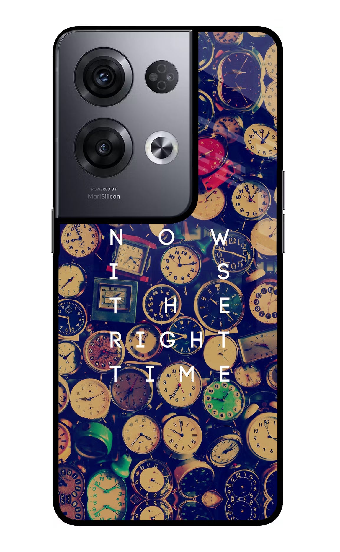 Now is the Right Time Quote Oppo Reno8 Pro Back Cover - Now is the Right Time Quote Oppo Reno8 Pro Glass Case Back Cover by Casekaro Now is the Right Time Quote Oppo Reno8 Pro Glass Case Back Cover by Casekaro