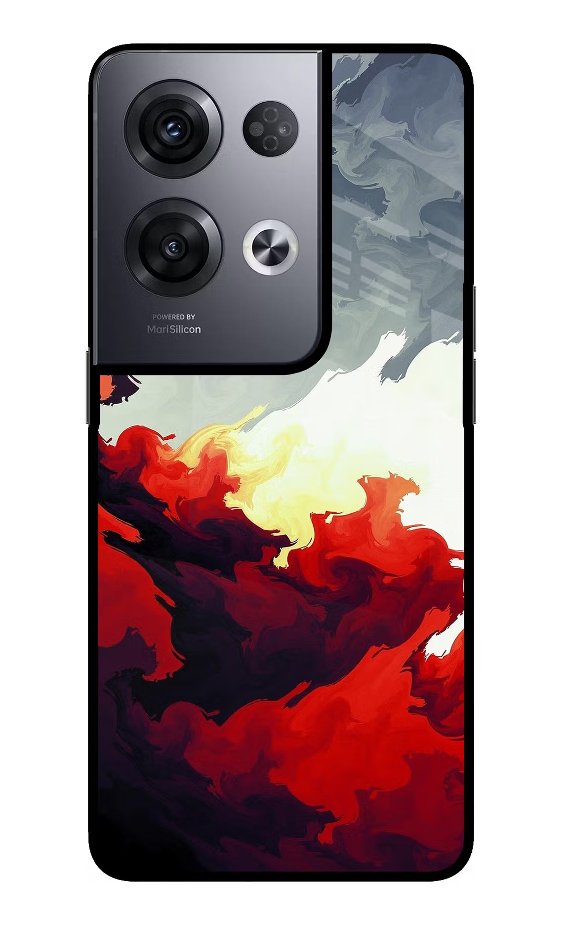Fire Cloud Oppo Reno8 Pro Glass Case - Fire Cloud Oppo Reno8 Pro Glass Case Fire Cloud Oppo Reno8 Pro Glass Case
