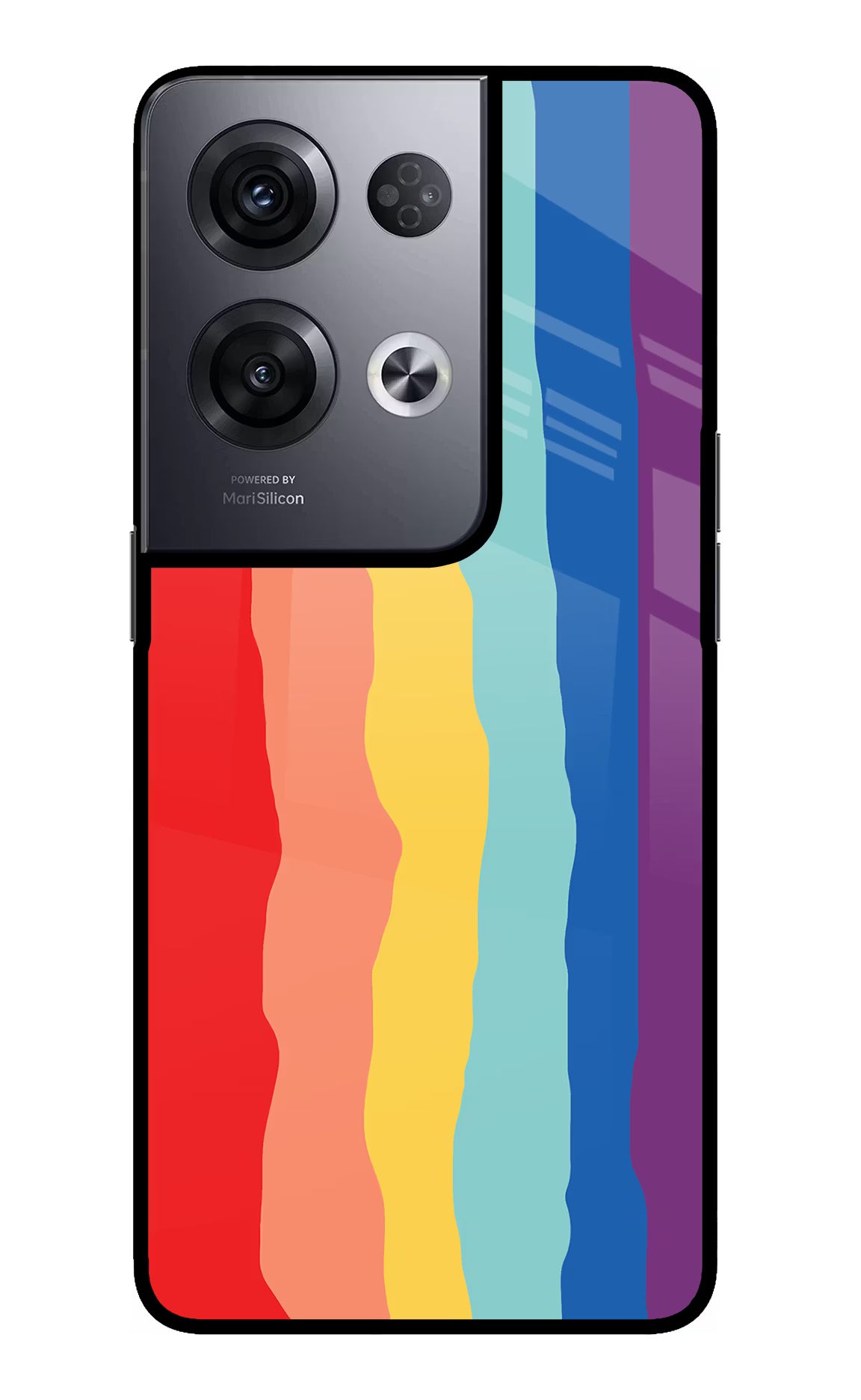 Rainbow Oppo Reno8 Pro Glass Case - Rainbow Oppo Reno8 Pro Glass Case Rainbow Oppo Reno8 Pro Glass Case