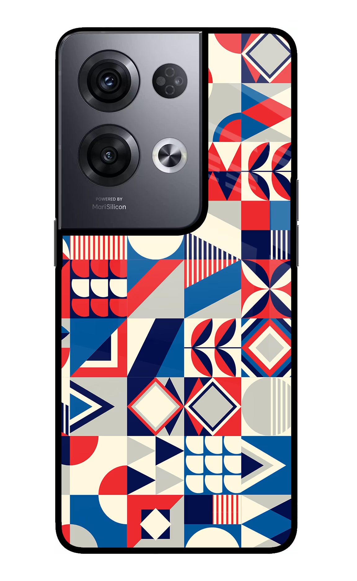 Colorful Pattern Oppo Reno8 Pro Back Cover - Colorful Pattern Oppo Reno8 Pro Glass Case Back Cover by Casekaro Colorful Pattern Oppo Reno8 Pro Glass Case Back Cover by Casekaro