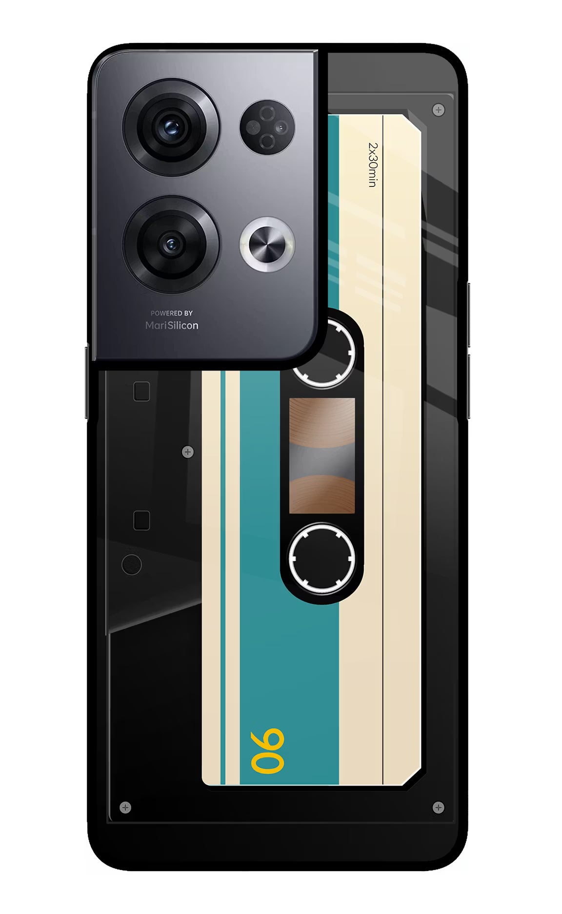 Cassette Oppo Reno8 Pro Back Cover - Cassette Oppo Reno8 Pro Glass Case Back Cover by Casekaro Cassette Oppo Reno8 Pro Glass Case Back Cover by Casekaro