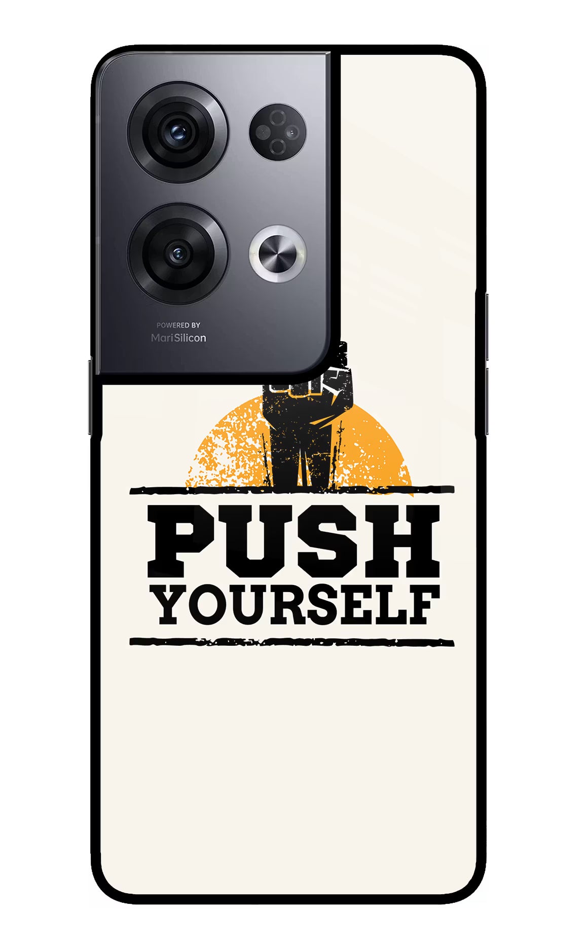 Push Yourself Oppo Reno8 Pro Glass Case - Push Yourself Oppo Reno8 Pro Glass Case Push Yourself Oppo Reno8 Pro Glass Case