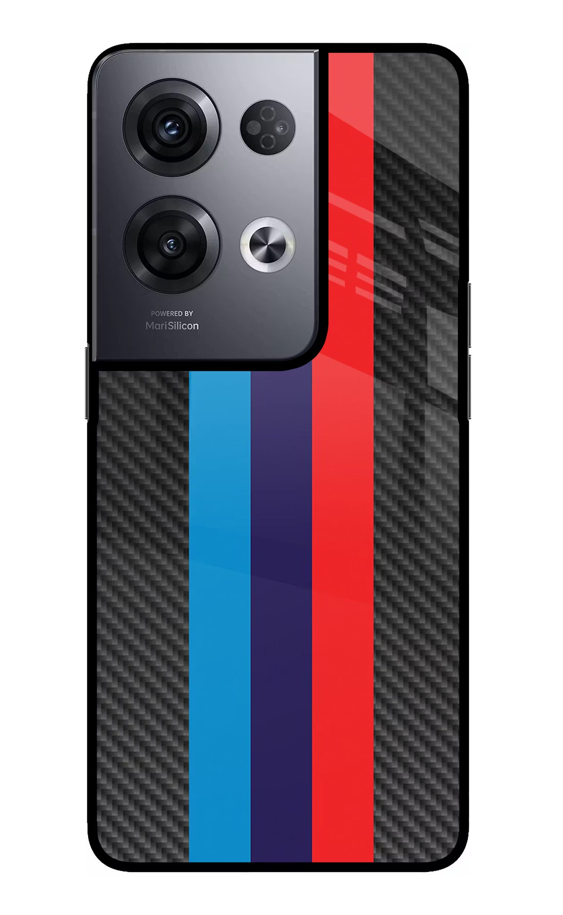 BMW Stripes Pattern Oppo Reno8 Pro Back Cover - BMW Stripes Pattern Oppo Reno8 Pro Glass Case Back Cover by Casekaro BMW Stripes Pattern Oppo Reno8 Pro Glass Case Back Cover by Casekaro