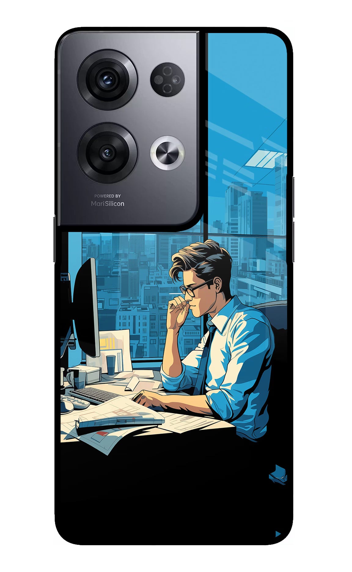 Focused Hustler (AI Generated) Oppo Reno8 Pro Glass Case - Focused Hustler (AI Generated) Oppo Reno8 Pro Glass Case Focused Hustler (AI Generated) Oppo Reno8 Pro Glass Case