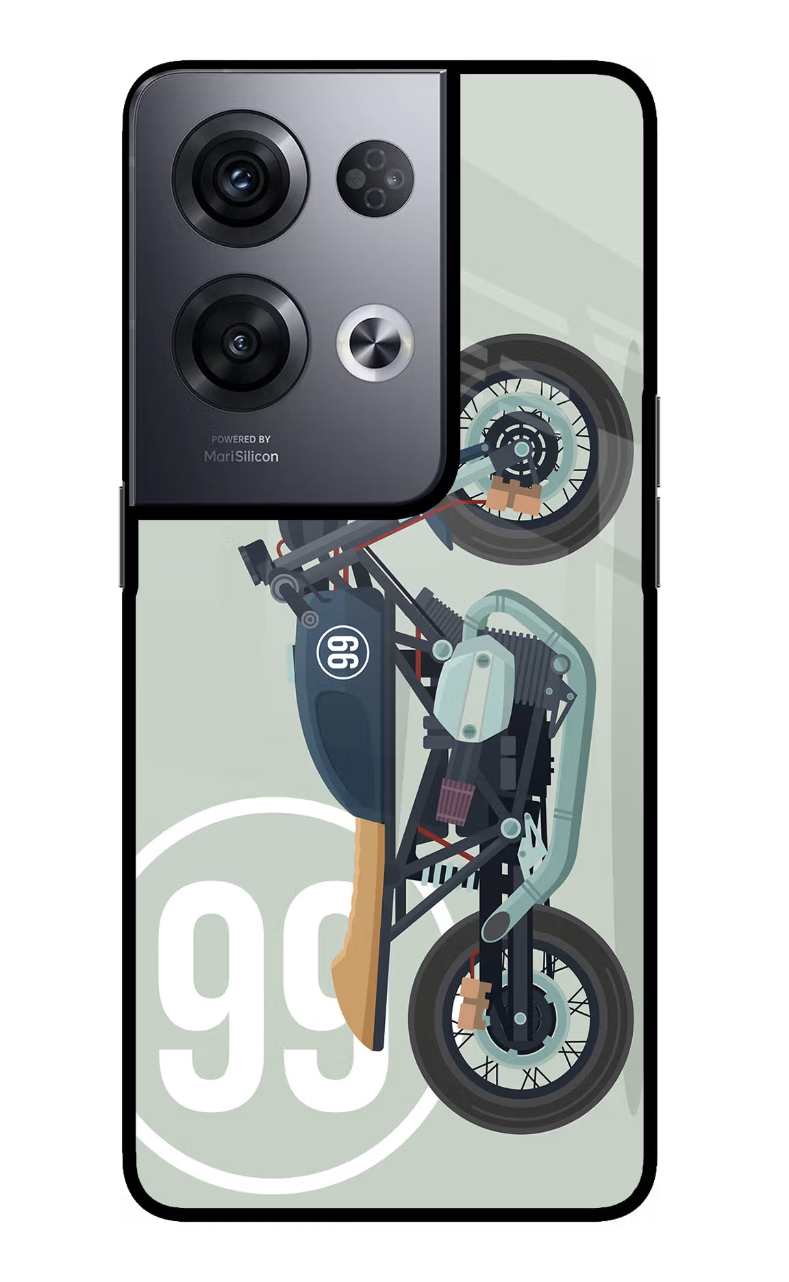 Classic Cafe Racer 99 Oppo Reno8 Pro Back Cover - Classic Cafe Racer 99 Oppo Reno8 Pro Glass Case Back Cover by Casekaro Classic Cafe Racer 99 Oppo Reno8 Pro Glass Case Back Cover by Casekaro