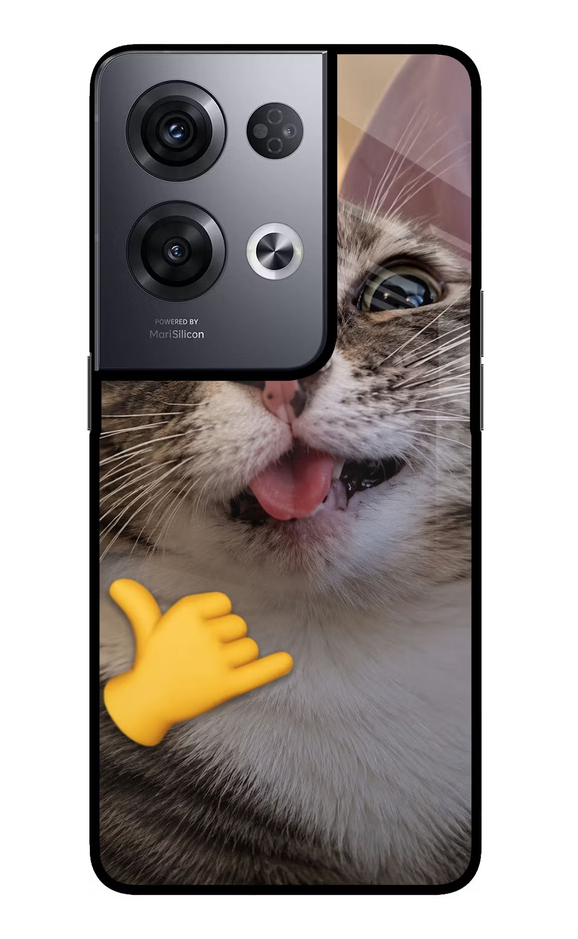 Silly Cat Call Oppo Reno8 Pro Glass Case - Silly Cat Call Oppo Reno8 Pro Glass Case Silly Cat Call Oppo Reno8 Pro Glass Case