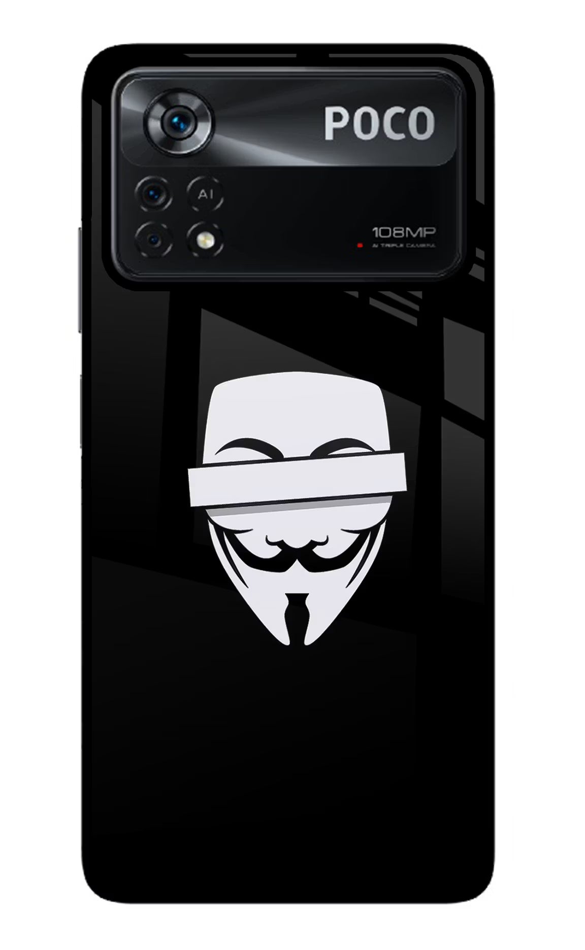Anonymous Face Poco X4 Pro Glass Case - Anonymous Face Poco X4 Pro Glass Case Anonymous Face Poco X4 Pro Glass Case