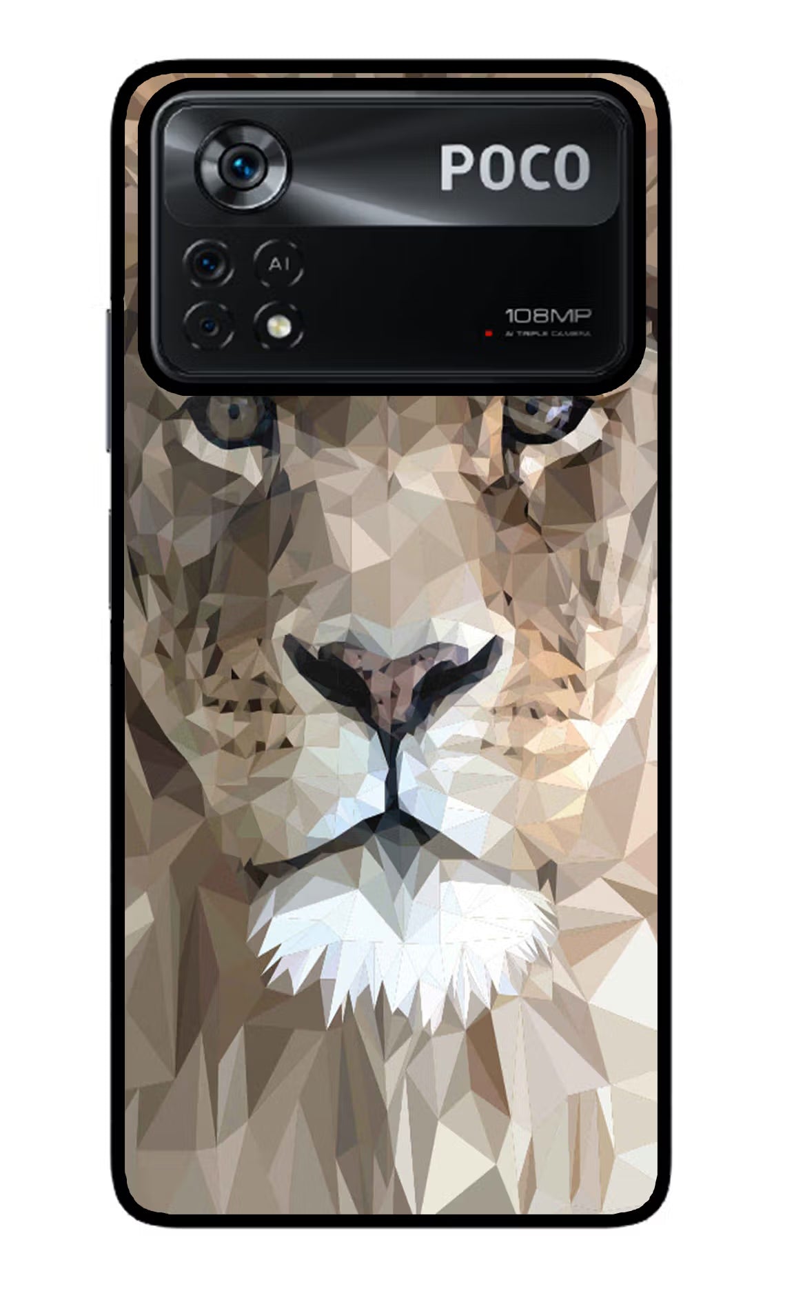 Lion Art Poco X4 Pro Glass Case - Lion Art Poco X4 Pro Glass Case Lion Art Poco X4 Pro Glass Case