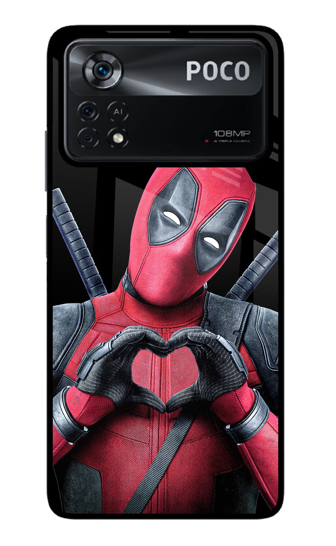 Deadpool Poco X4 Pro Glass Case - Deadpool Poco X4 Pro Glass Case Deadpool Poco X4 Pro Glass Case