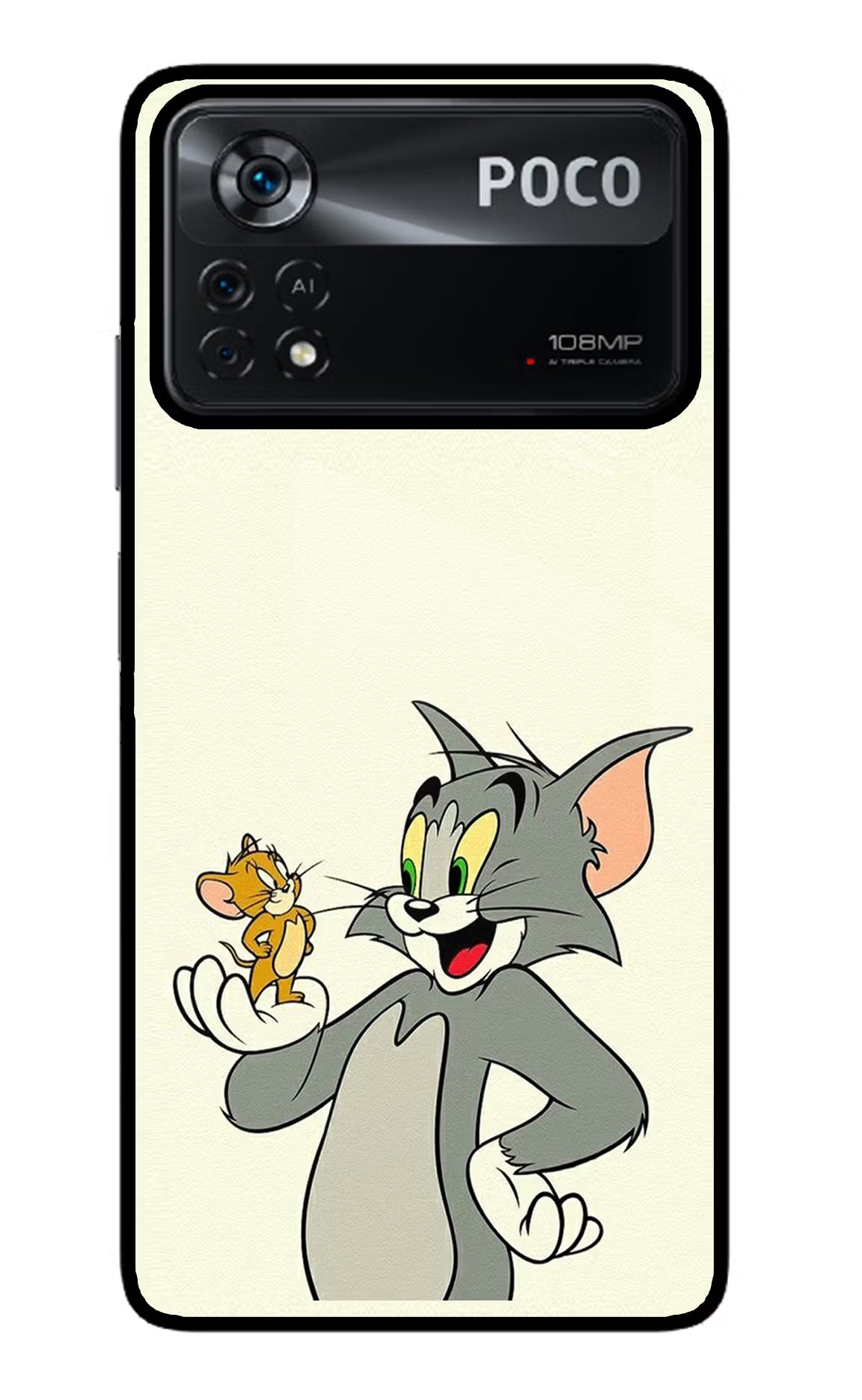 Tom & Jerry Poco X4 Pro Glass Case - Tom & Jerry Poco X4 Pro Glass Case Tom & Jerry Poco X4 Pro Glass Case