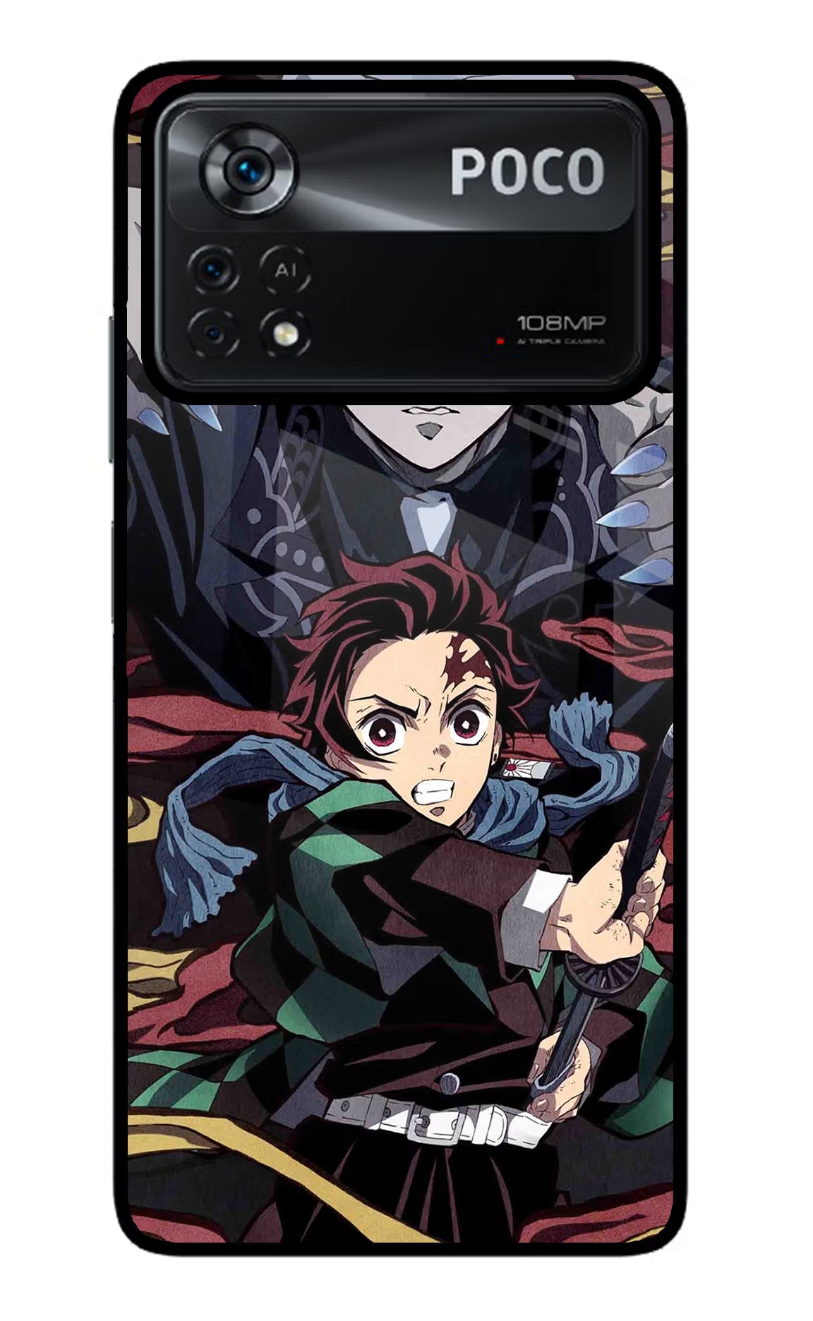 Demon Slayer Poco X4 Pro Glass Case - Demon Slayer Poco X4 Pro Glass Case Demon Slayer Poco X4 Pro Glass Case