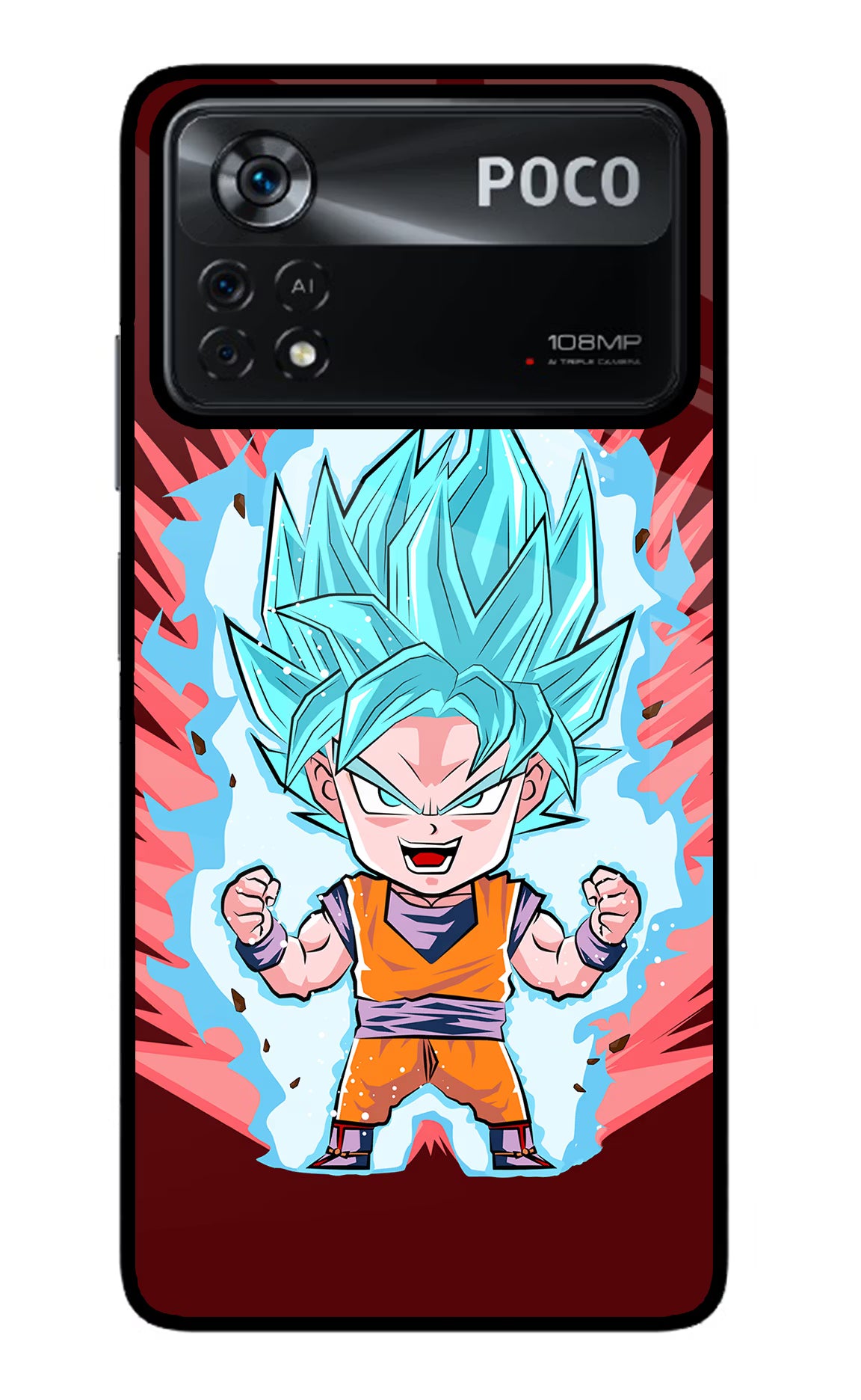 Goku Little Poco X4 Pro Glass Case - Goku Little Poco X4 Pro Glass Case Goku Little Poco X4 Pro Glass Case