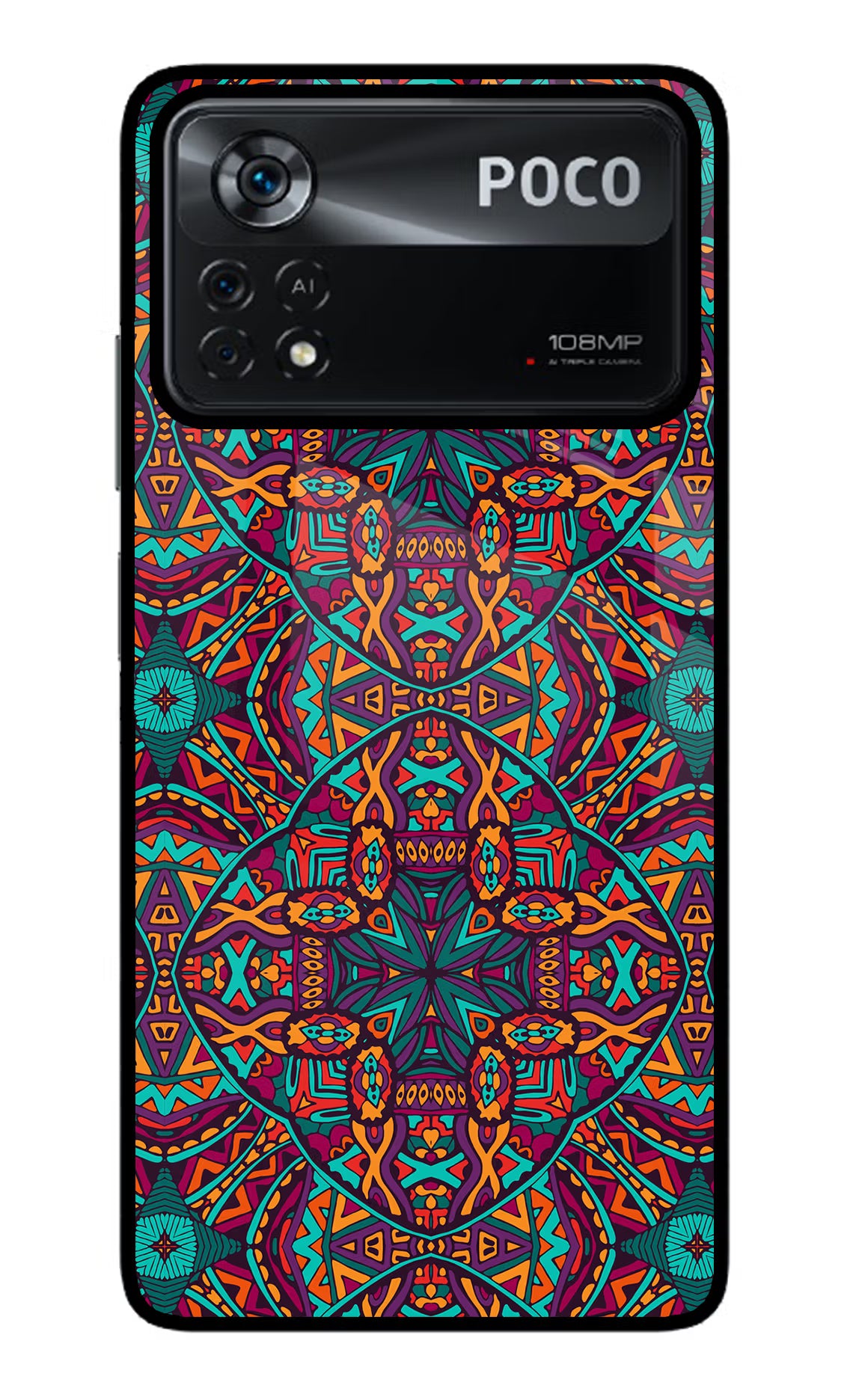 Colour Mandala Poco X4 Pro Glass Case - Colour Mandala Poco X4 Pro Glass Case Colour Mandala Poco X4 Pro Glass Case