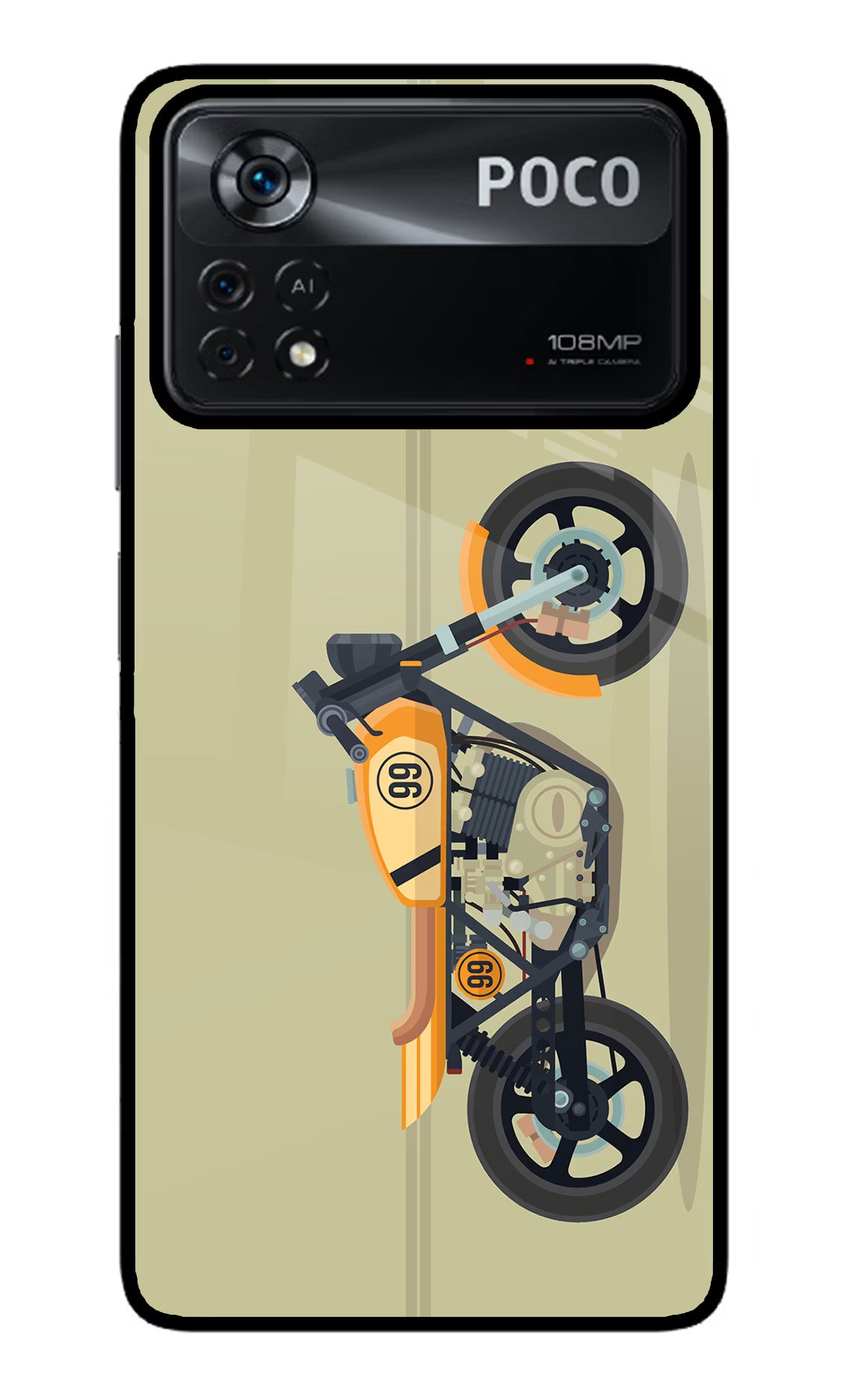 Vertical Speedster Poco X4 Pro Glass Case - Vertical Speedster Poco X4 Pro Glass Case Vertical Speedster Poco X4 Pro Glass Case