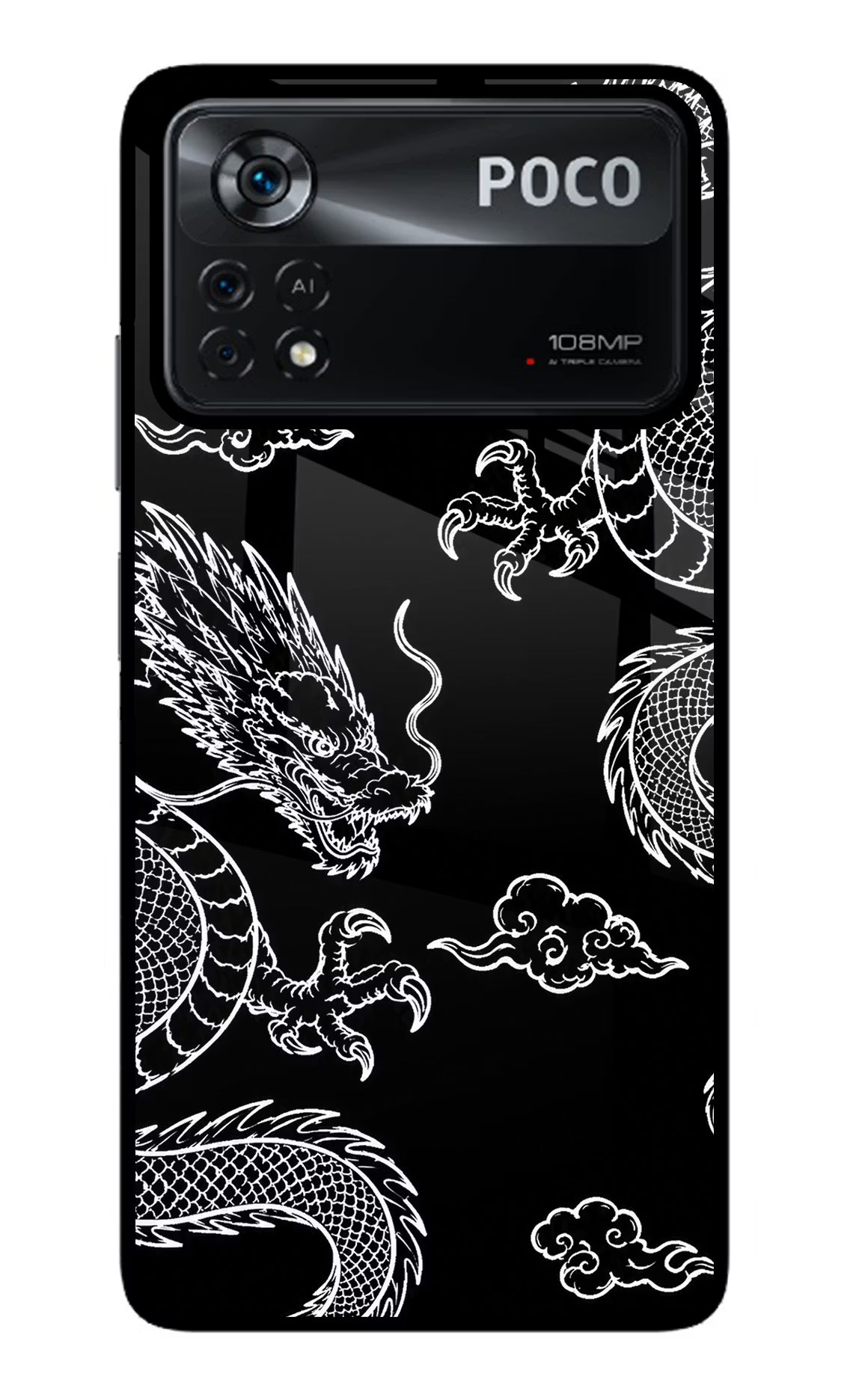 Twin Dragons Poco X4 Pro Glass Case - Twin Dragons Poco X4 Pro Glass Case Twin Dragons Poco X4 Pro Glass Case