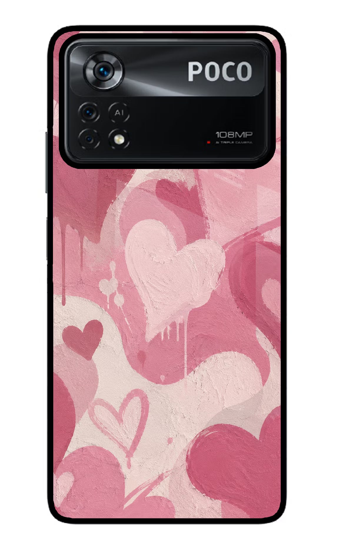 Hearty case Poco X4 Pro Glass Case - Hearty case Poco X4 Pro Glass Case Hearty case Poco X4 Pro Glass Case