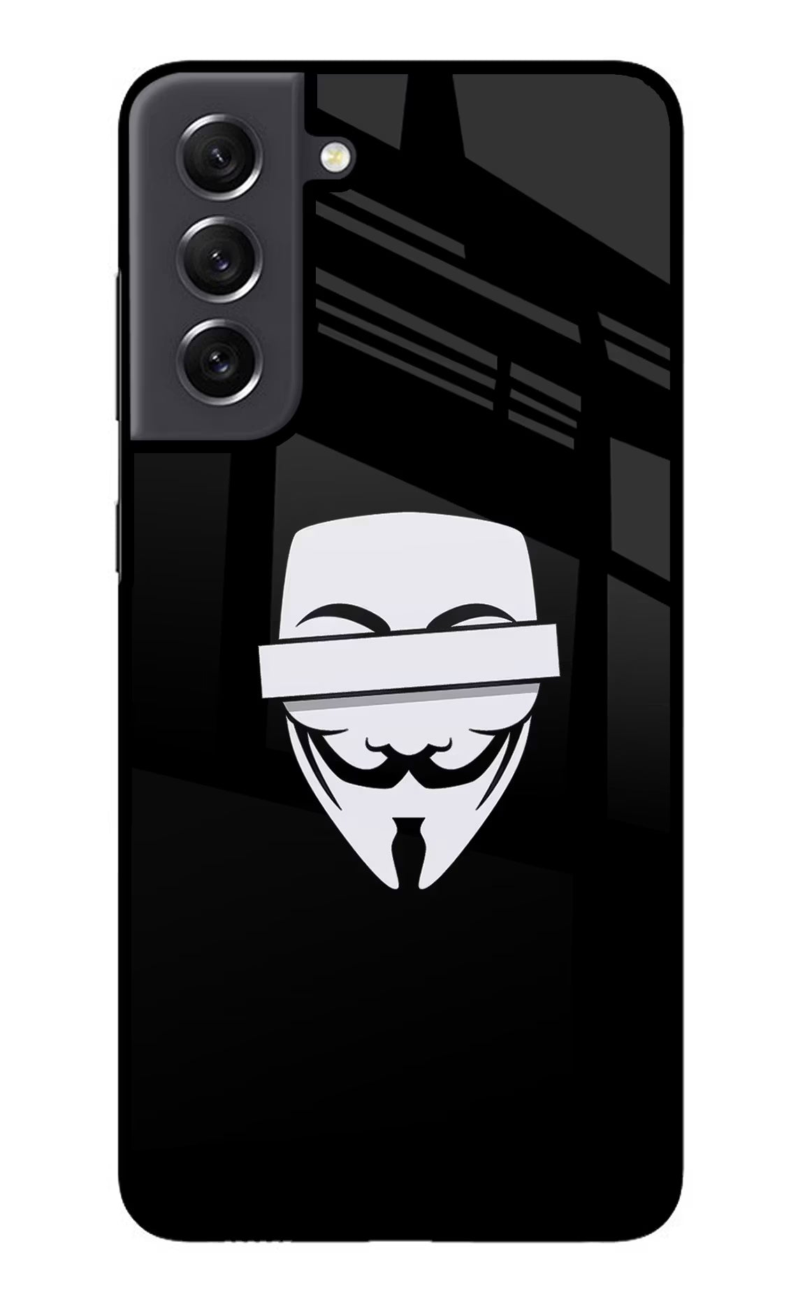 Anonymous Face Samsung S21 FE 5G Glass Case - Anonymous Face Samsung S21 FE 5G Glass Case Anonymous Face Samsung S21 FE 5G Glass Case