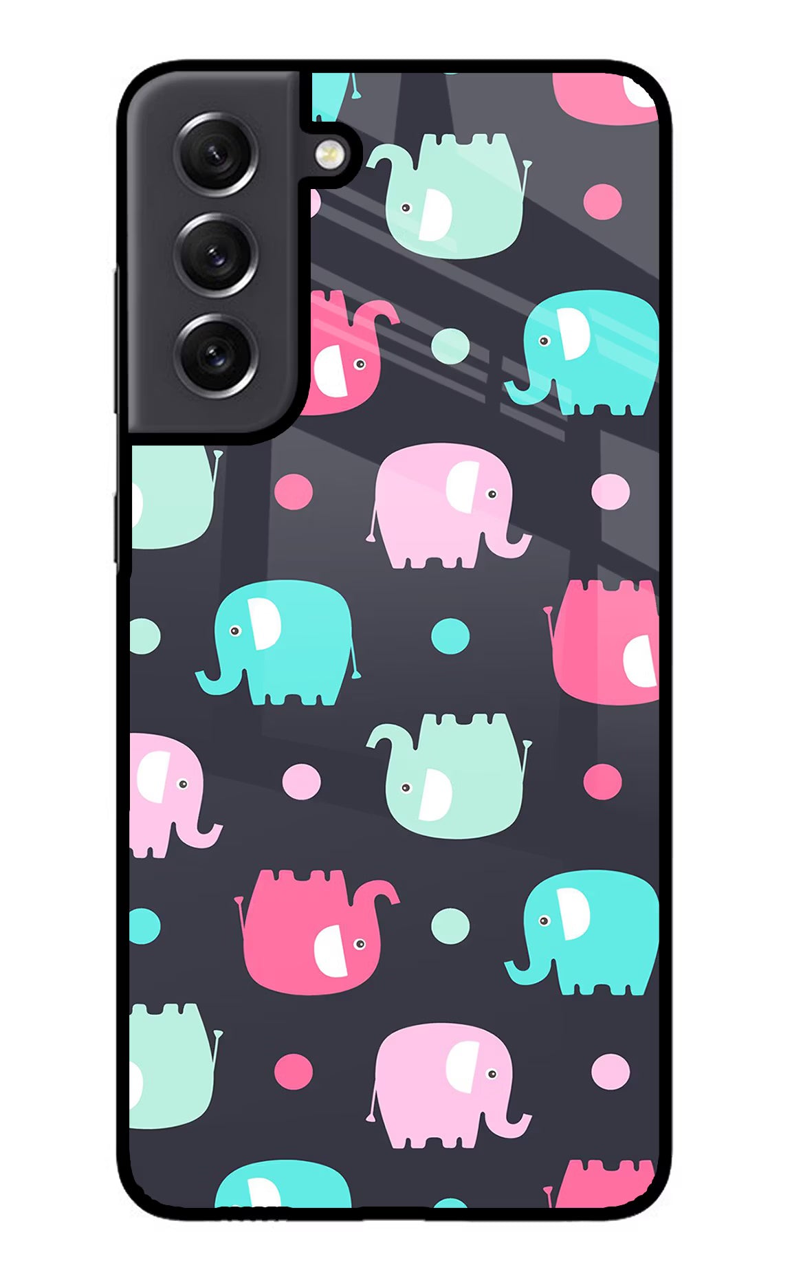Elephants Samsung S21 FE 5G Glass Case - Elephants Samsung S21 FE 5G Glass Case Elephants Samsung S21 FE 5G Glass Case