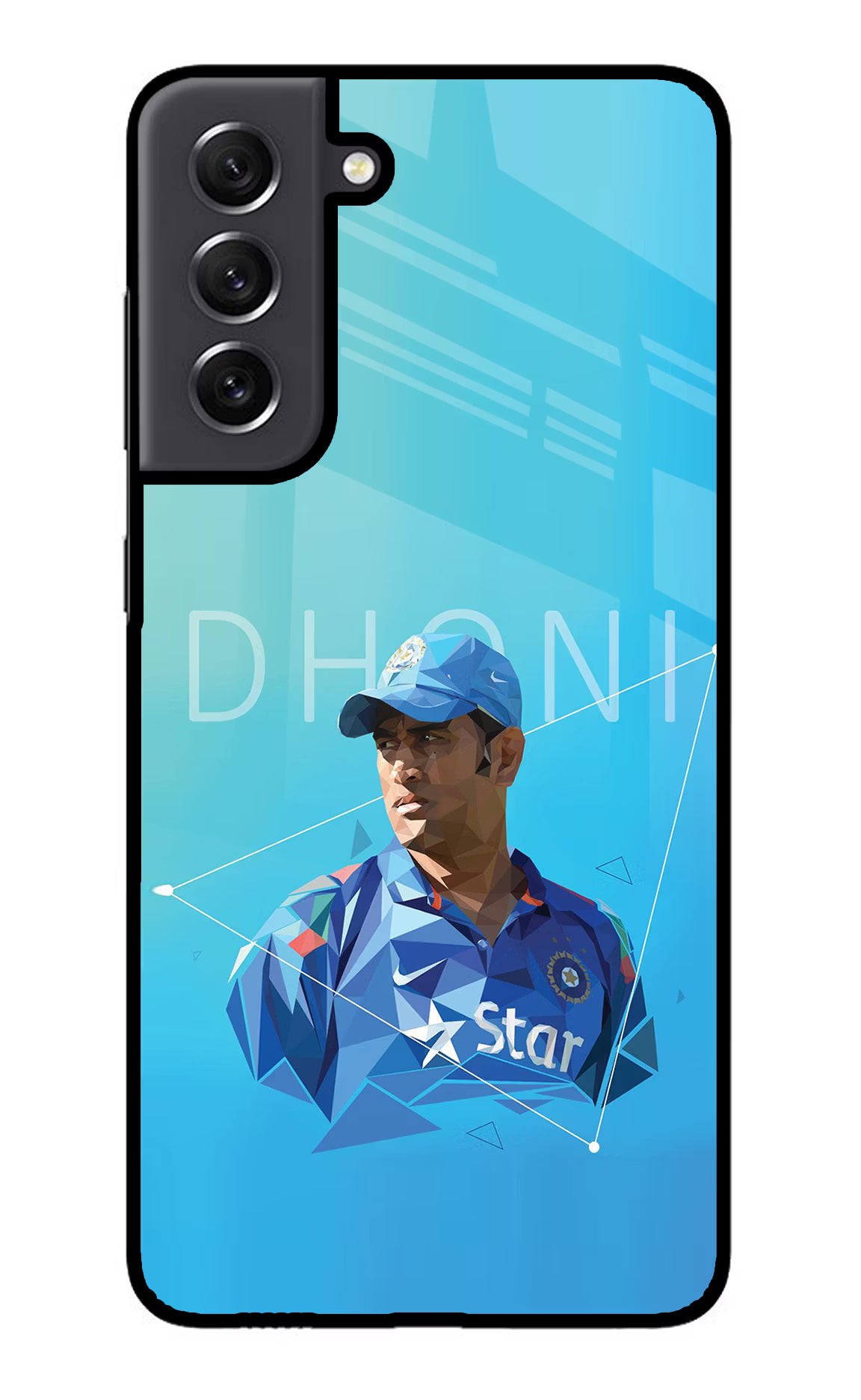 Dhoni Artwork Samsung S21 FE 5G Glass Case - Dhoni Artwork Samsung S21 FE 5G Glass Case Dhoni Artwork Samsung S21 FE 5G Glass Case