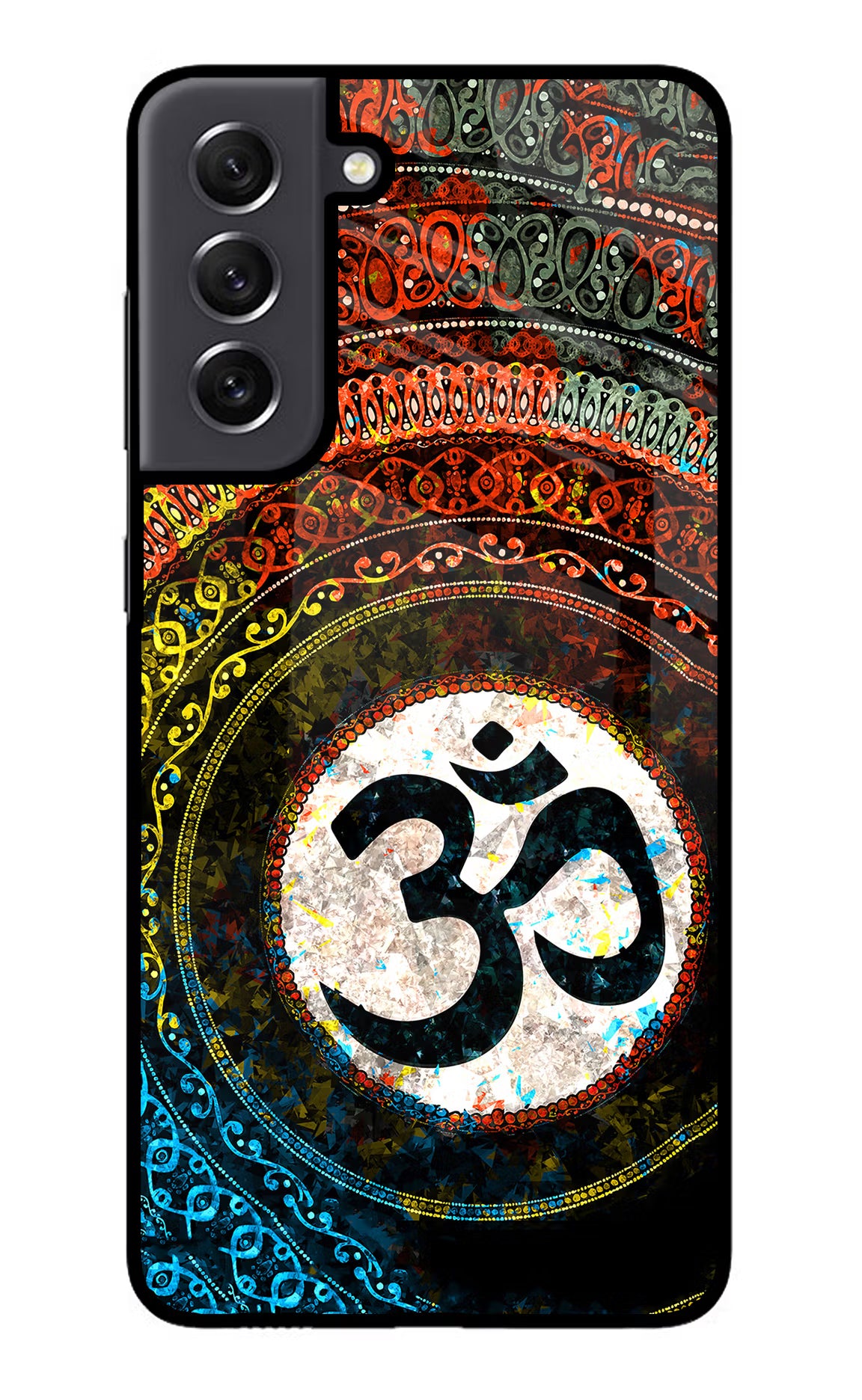 Om Cultural Samsung S21 FE 5G Glass Case - Om Cultural Samsung S21 FE 5G Glass Case Om Cultural Samsung S21 FE 5G Glass Case