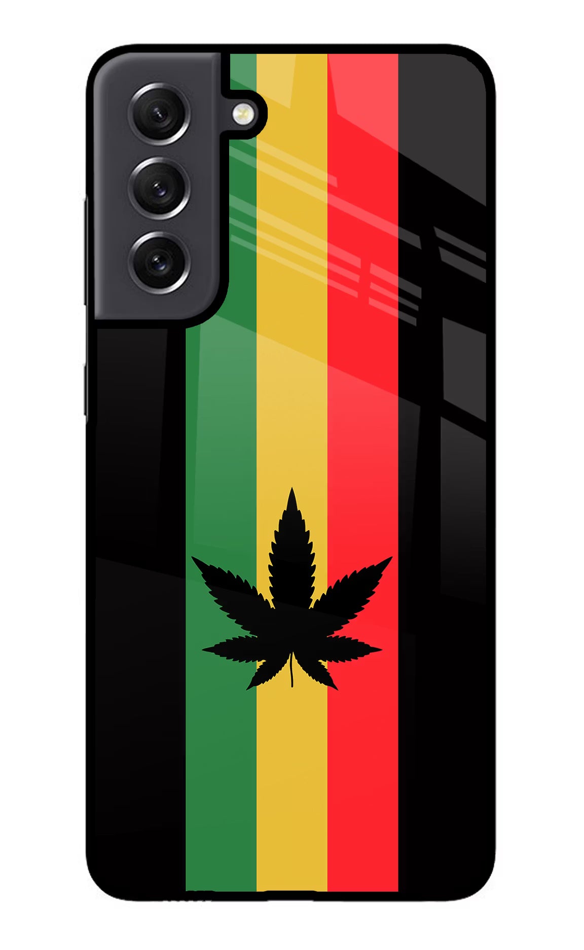 Weed Flag Samsung S21 FE 5G Glass Case - Weed Flag Samsung S21 FE 5G Glass Case Weed Flag Samsung S21 FE 5G Glass Case