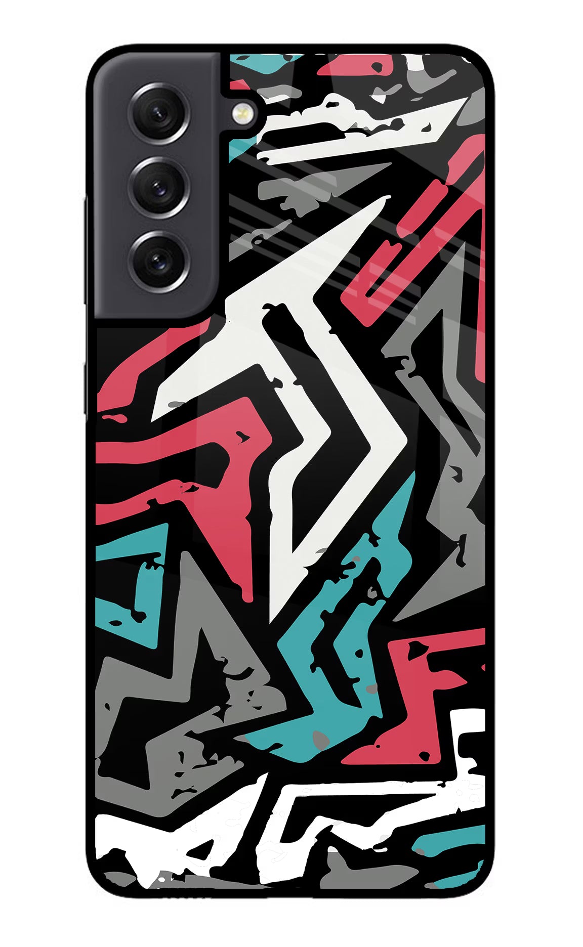 Geometric Graffiti Samsung S21 FE 5G Glass Case - Geometric Graffiti Samsung S21 FE 5G Glass Case Geometric Graffiti Samsung S21 FE 5G Glass Case