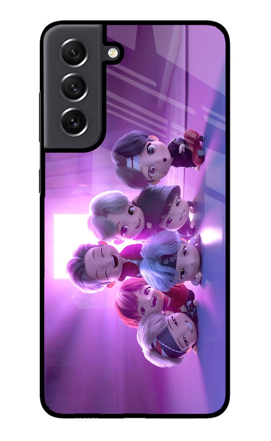 BTS Chibi Samsung S21 FE 5G Glass Case - BTS Chibi Samsung S21 FE 5G Glass Case BTS Chibi Samsung S21 FE 5G Glass Case