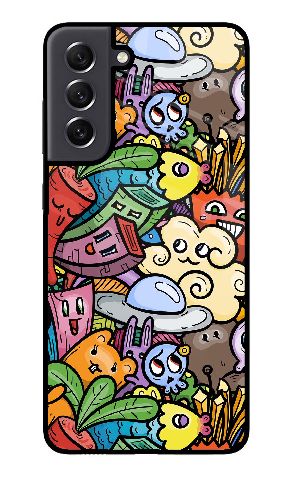 Veggie Doodle Samsung S21 FE 5G Glass Case - Veggie Doodle Samsung S21 FE 5G Glass Case Veggie Doodle Samsung S21 FE 5G Glass Case
