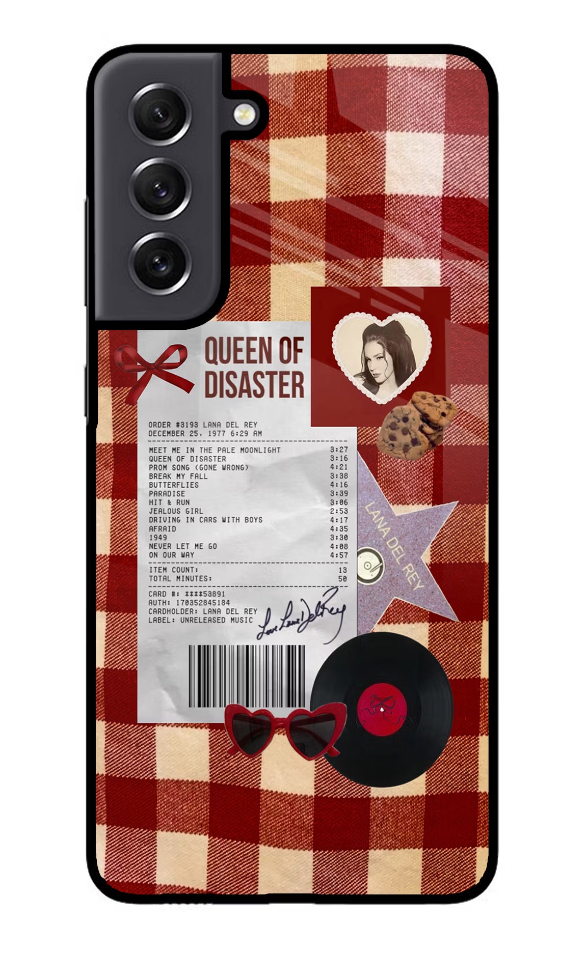 Queen of Disaster Samsung S21 FE 5G Glass Case - Queen of Disaster Samsung S21 FE 5G Glass Case Queen of Disaster Samsung S21 FE 5G Glass Case