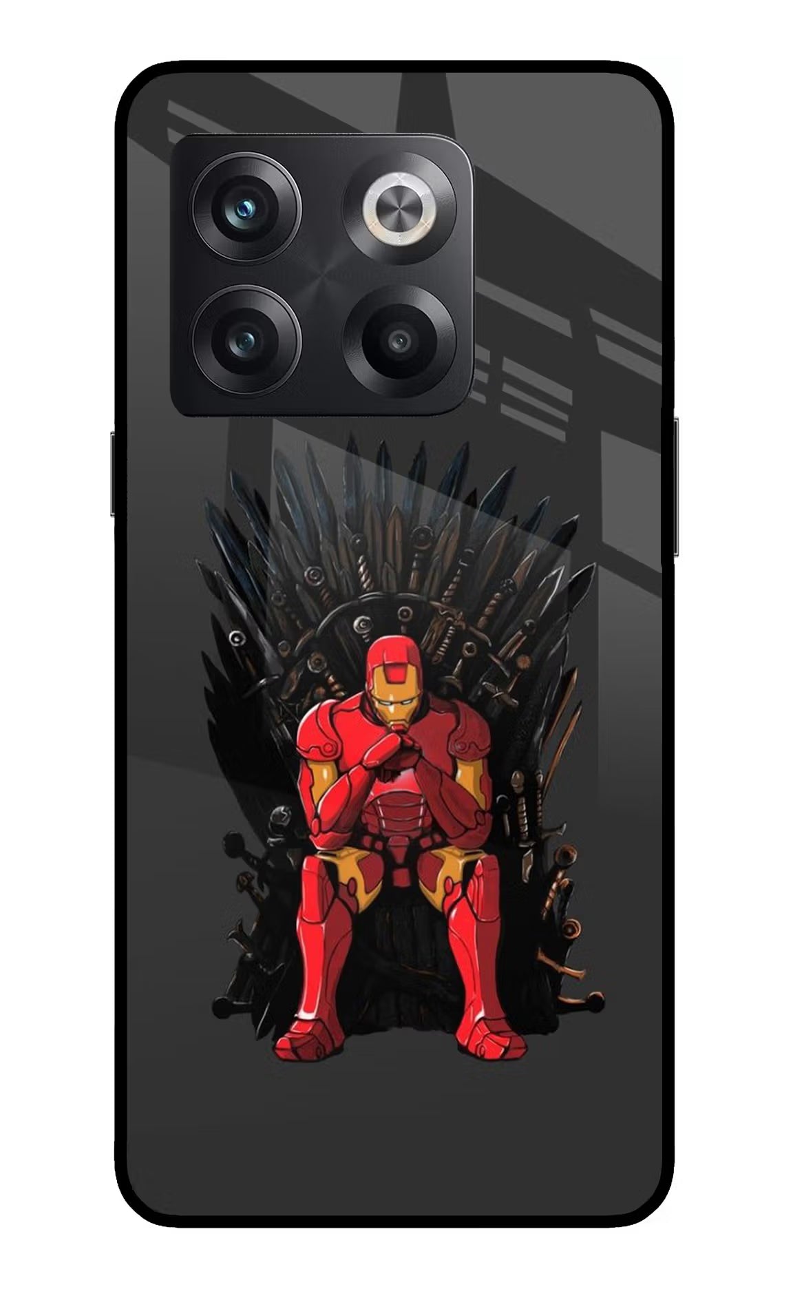 Ironman Throne OnePlus 10T 5G Glass Case - Ironman Throne OnePlus 10T 5G Glass Case Ironman Throne OnePlus 10T 5G Glass Case
