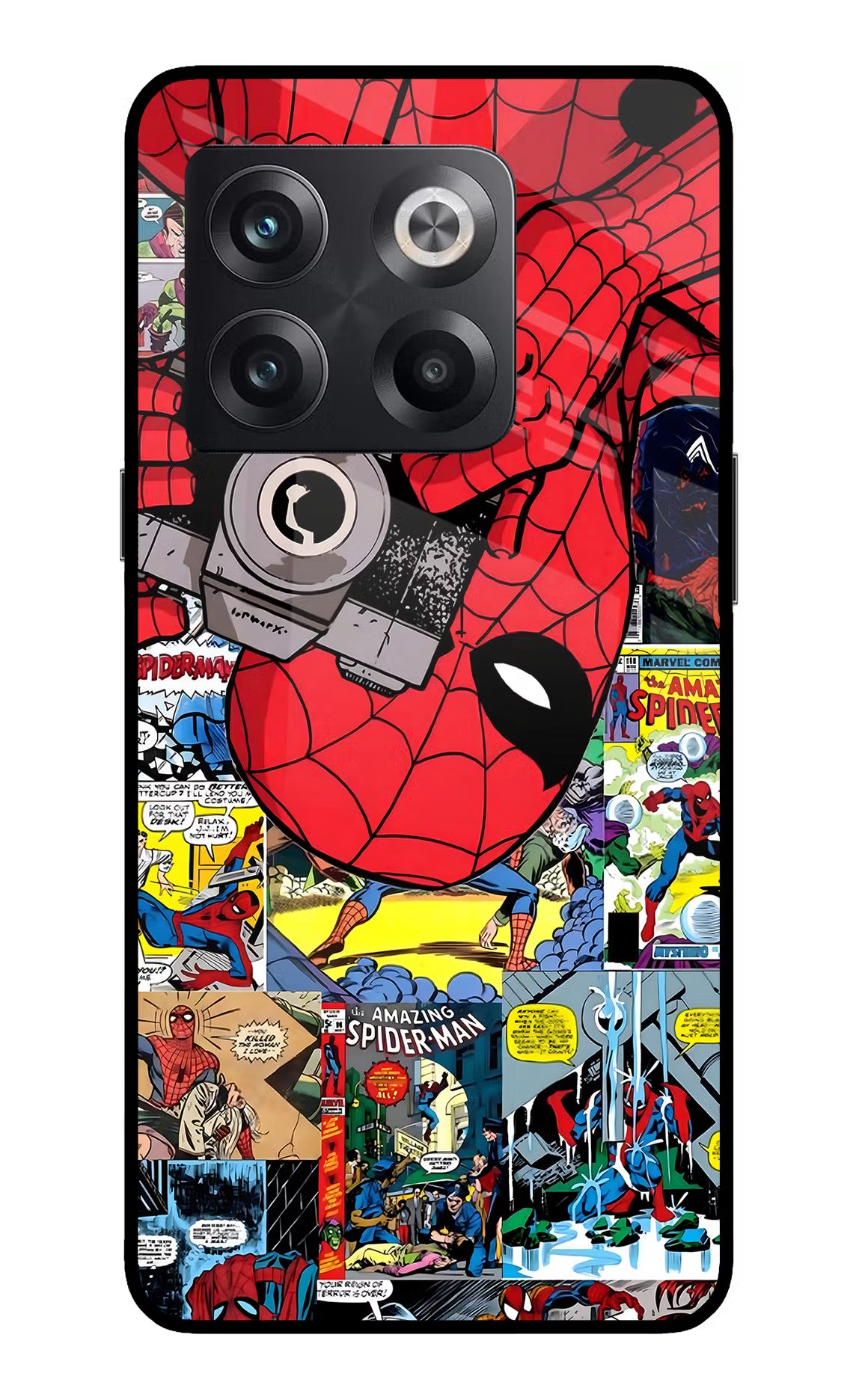 Spider Man OnePlus 10T 5G Glass Case - Spider Man OnePlus 10T 5G Glass Case Spider Man OnePlus 10T 5G Glass Case